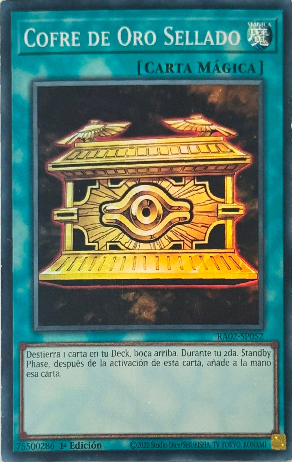 Yugioh! Cofre De Oro Sellado RA02-SP052 1a Edicion Super