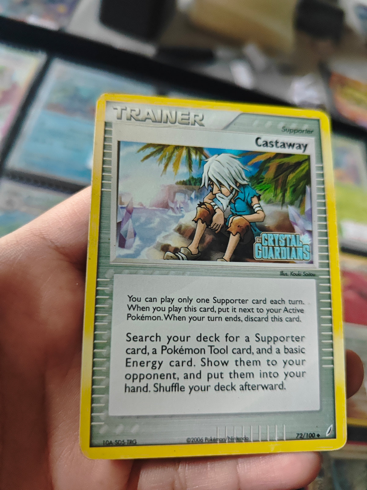 Pokémon Tcg Castaway 72/100 Holo (Ex Crystal Guardians) DMG