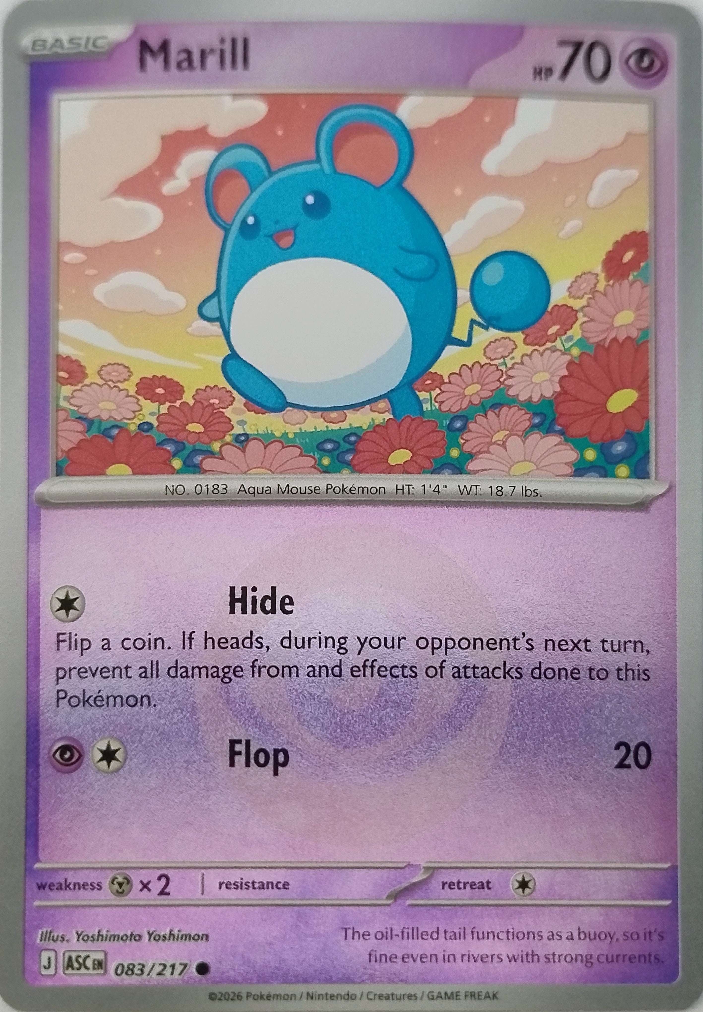 Pokemon Tcg Marill 083/217 (Energy Symbol)
