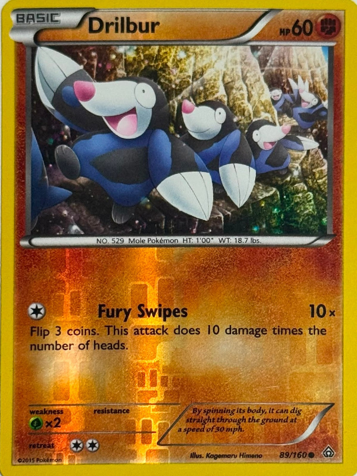 Pokémon Tcg Drilbur 89/160 Reverse
