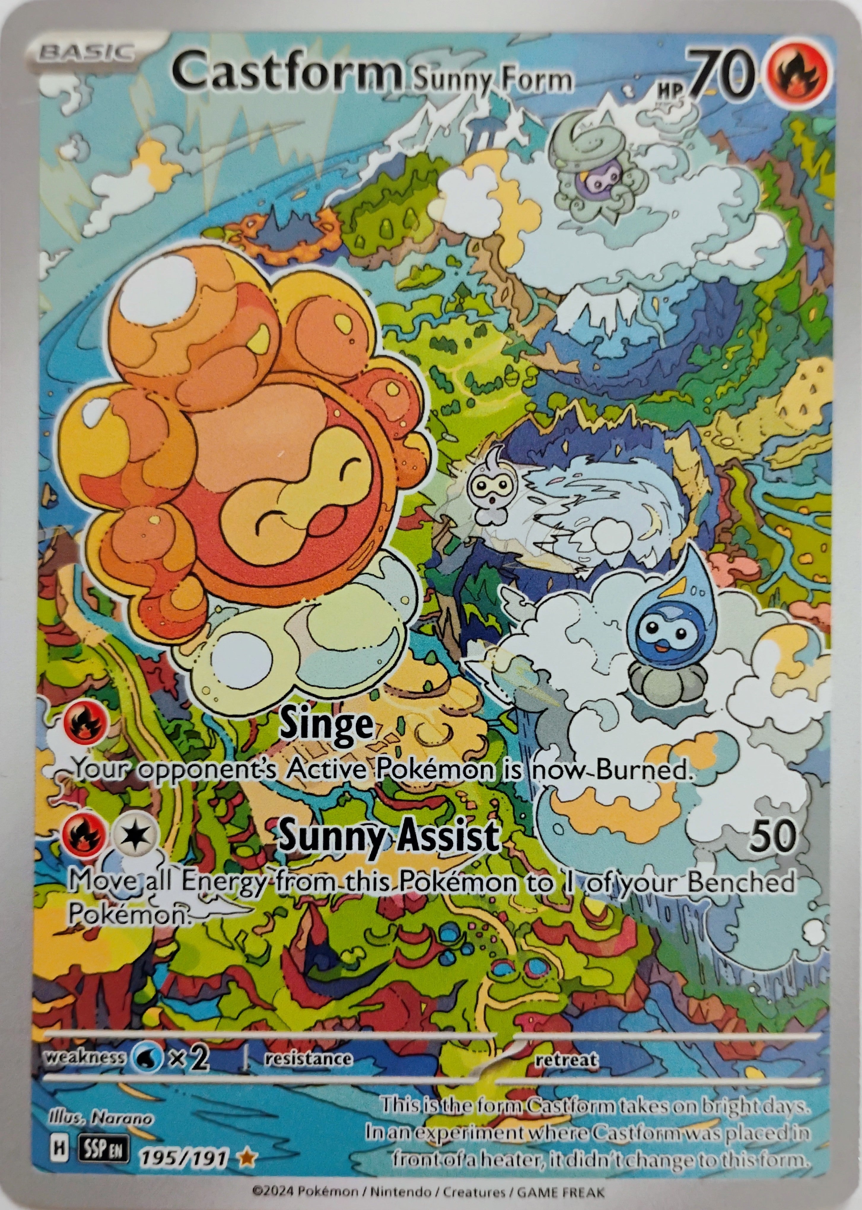 Pokémon tcg Castform Sunny Form 195/191