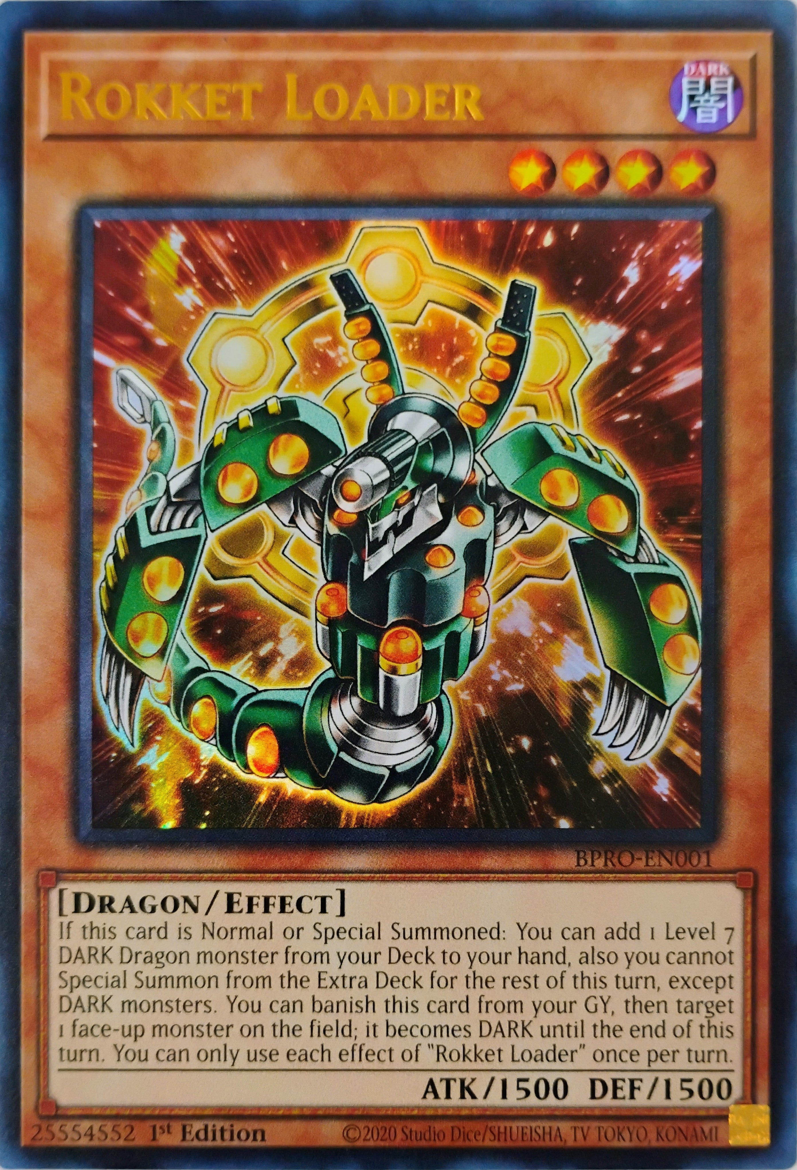 Yugioh! Rokket Loader Bpro-en001 Ultra Rare
