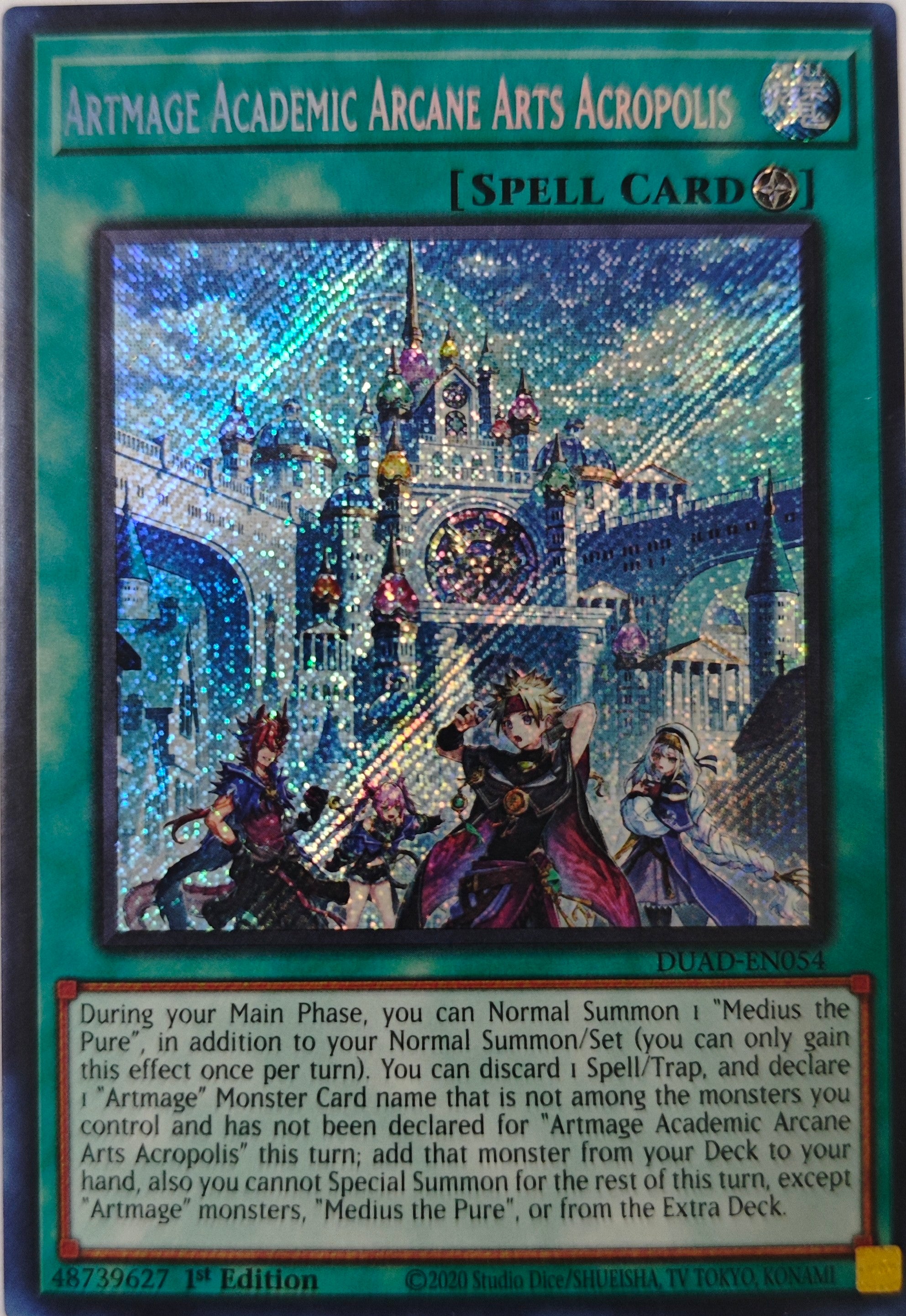 Yugioh! Artmage Academic Arcane Arts Acropolis Duad-En054 1st Edition Secret
