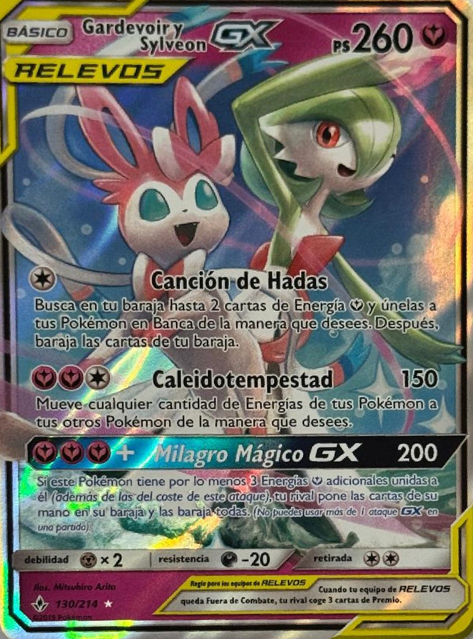 Pokémon Tcg Gardevoir Y Sylveon GX 130/214 (Español)