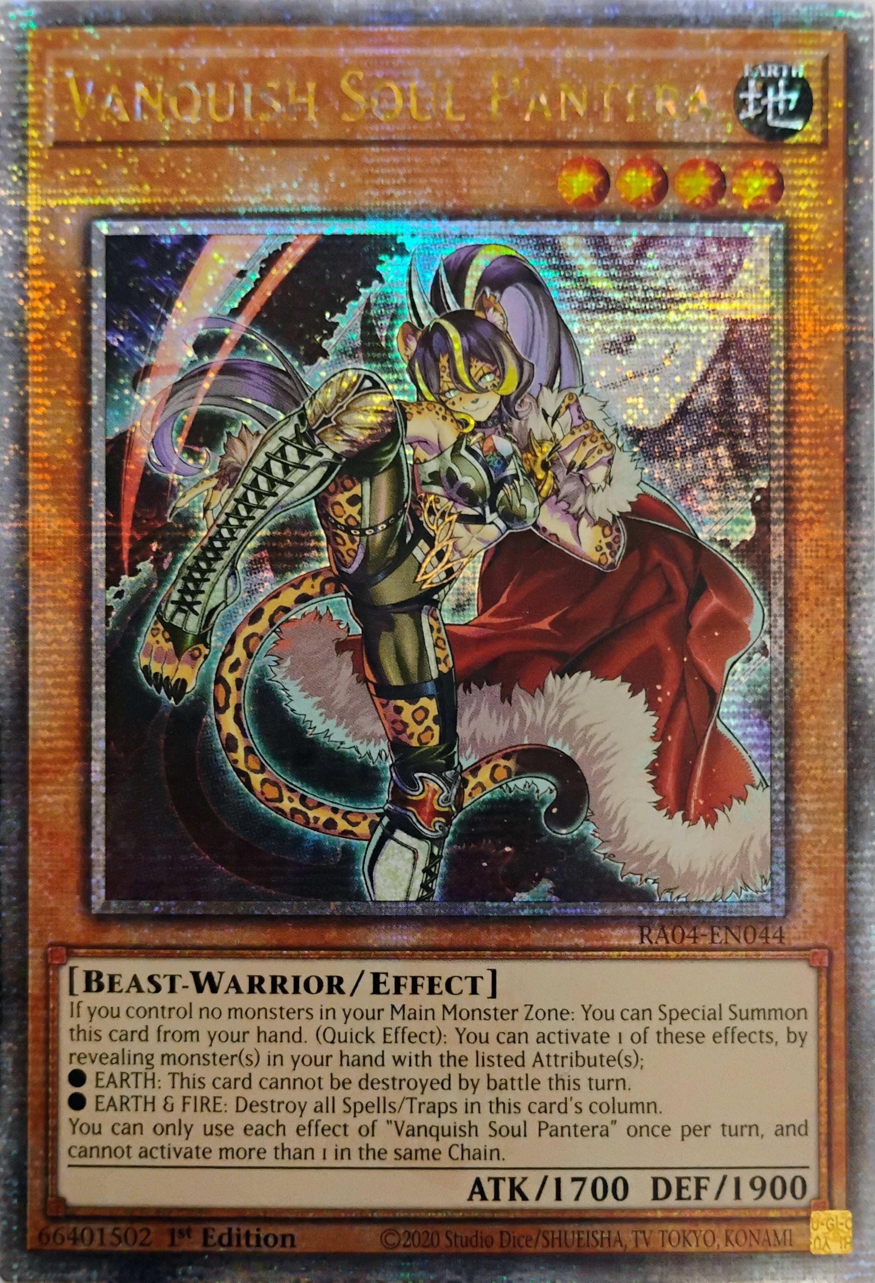 Yugioh! Vanquish Soul Pantera Ra04-en044 1st edition