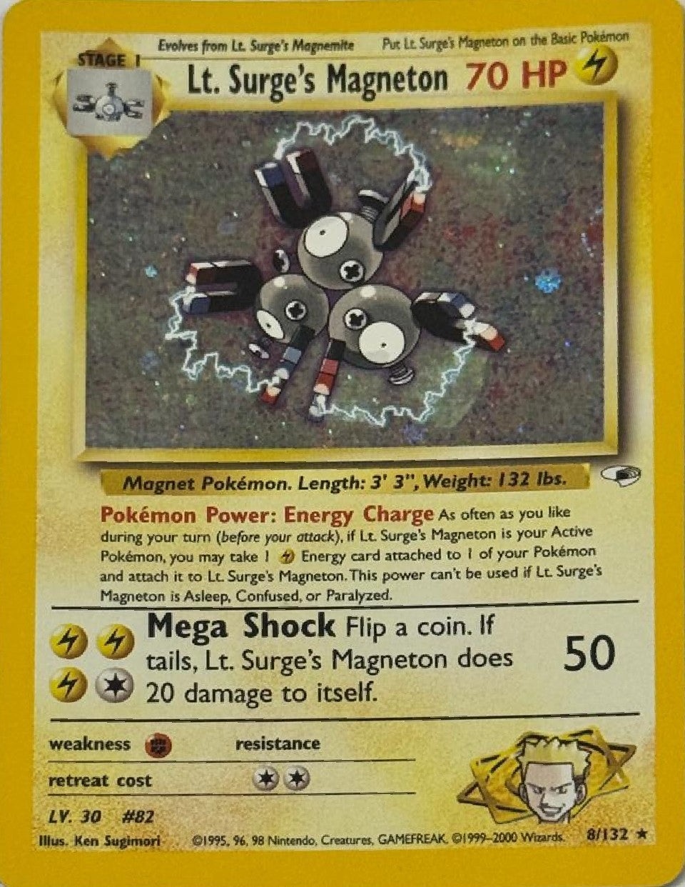 Pokémon Tcg Lt.Surge's Magneton 8/132 Holo
