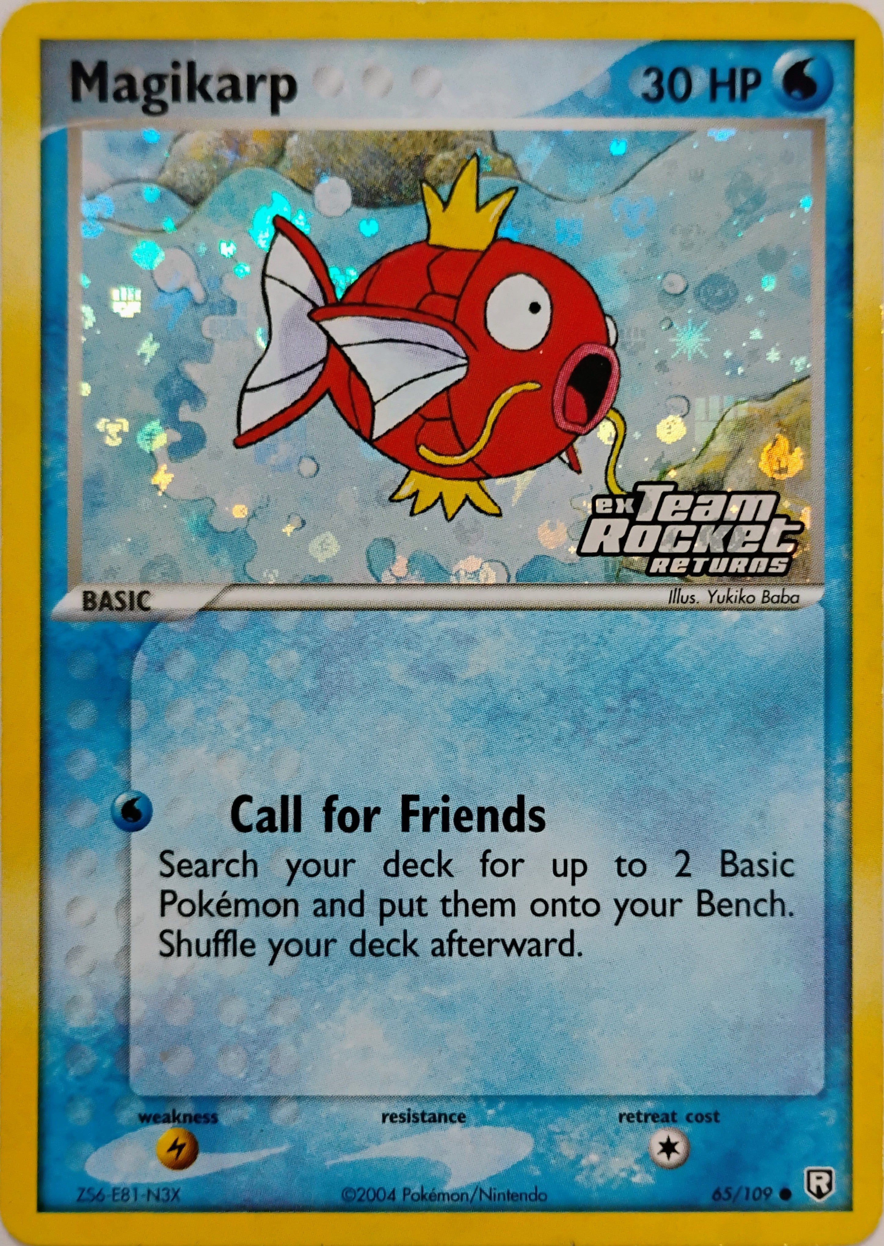 Pokémon tcg Magikarp 65/109 (Ex Team Rocket Returns) Holo