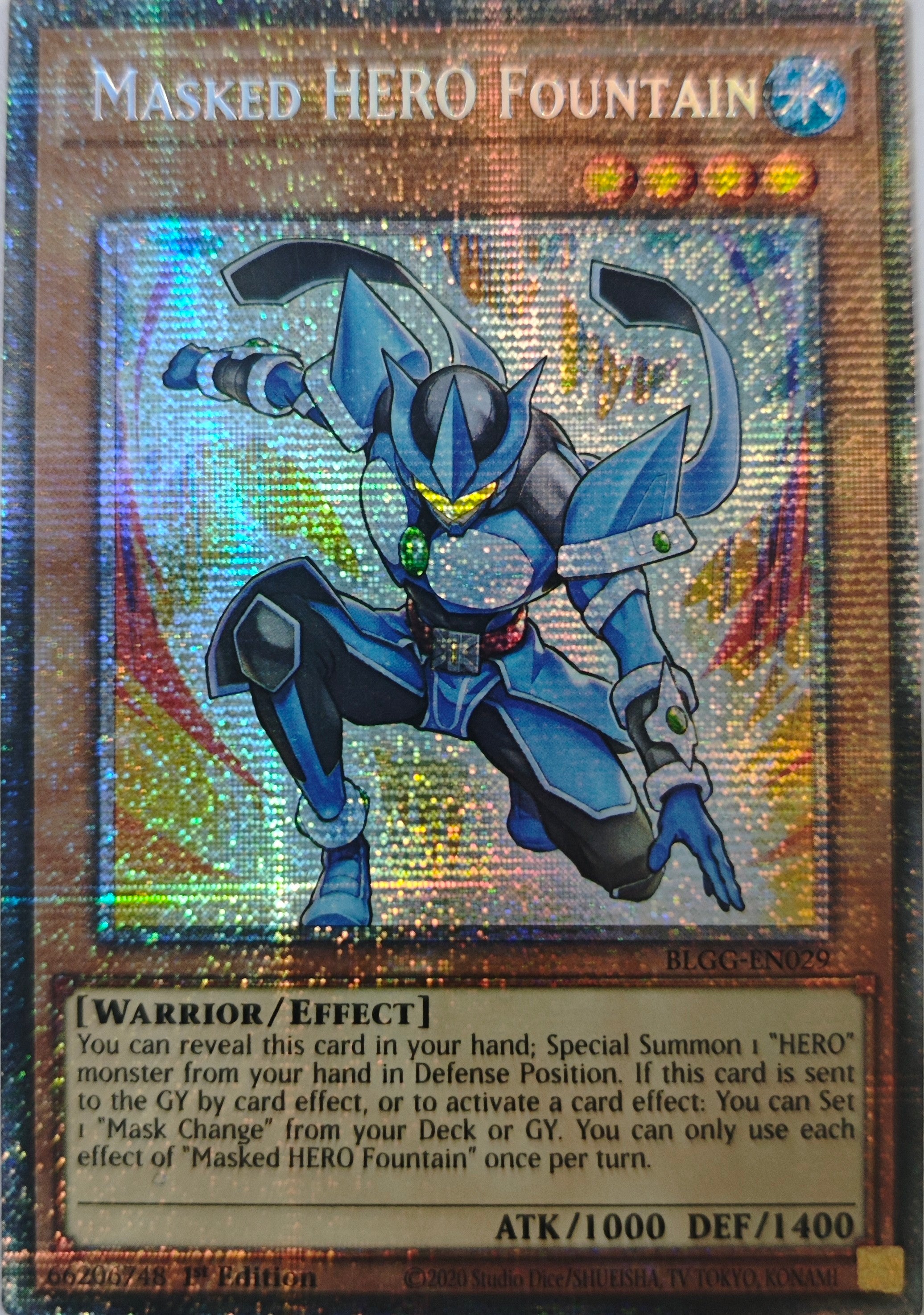 Yugioh! Masked HERO Fountain Blgg-En029 1st Edition Starlight
