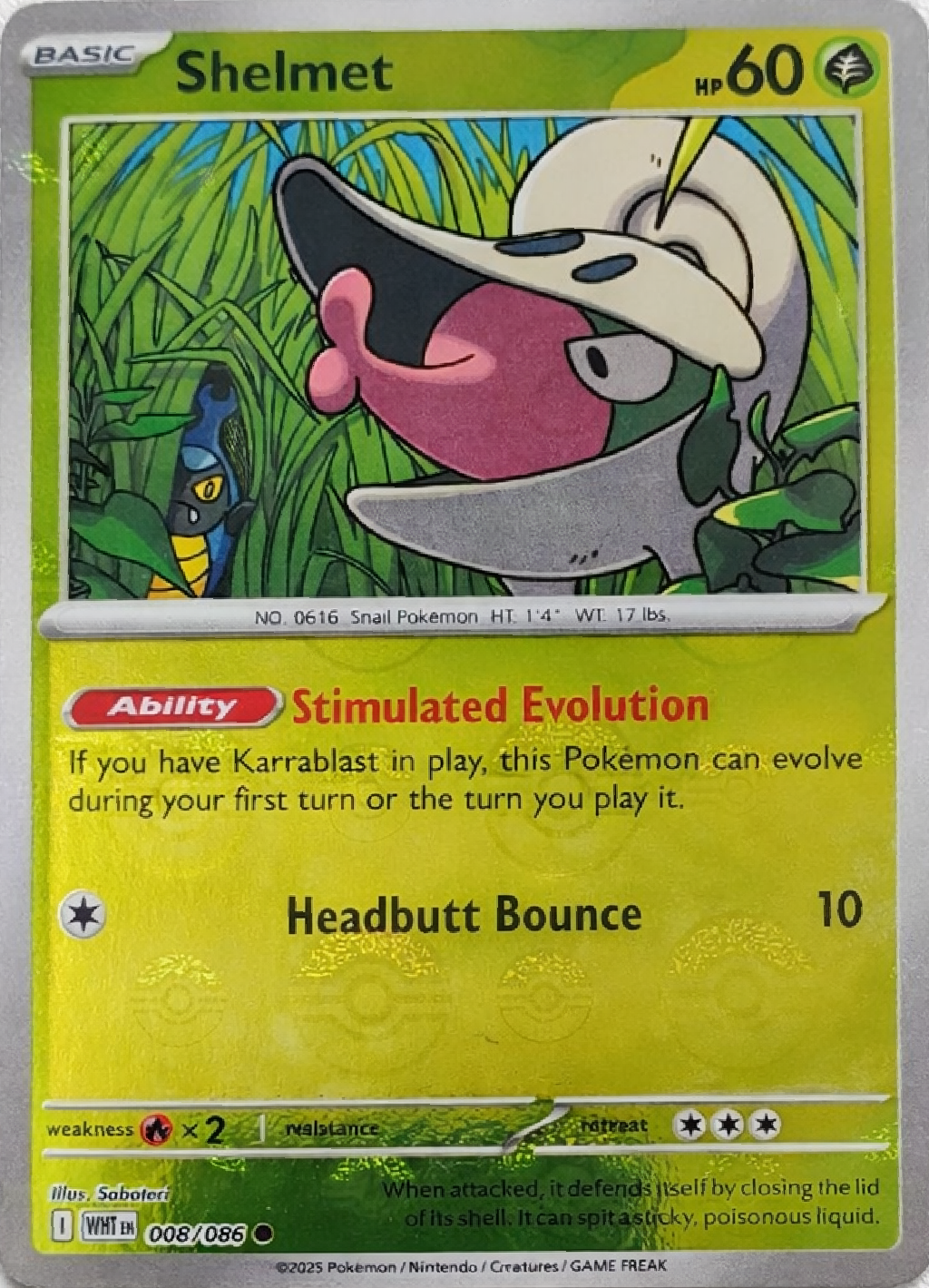 Pokémon tcg Shelmet 008/086 (Poke Ball)