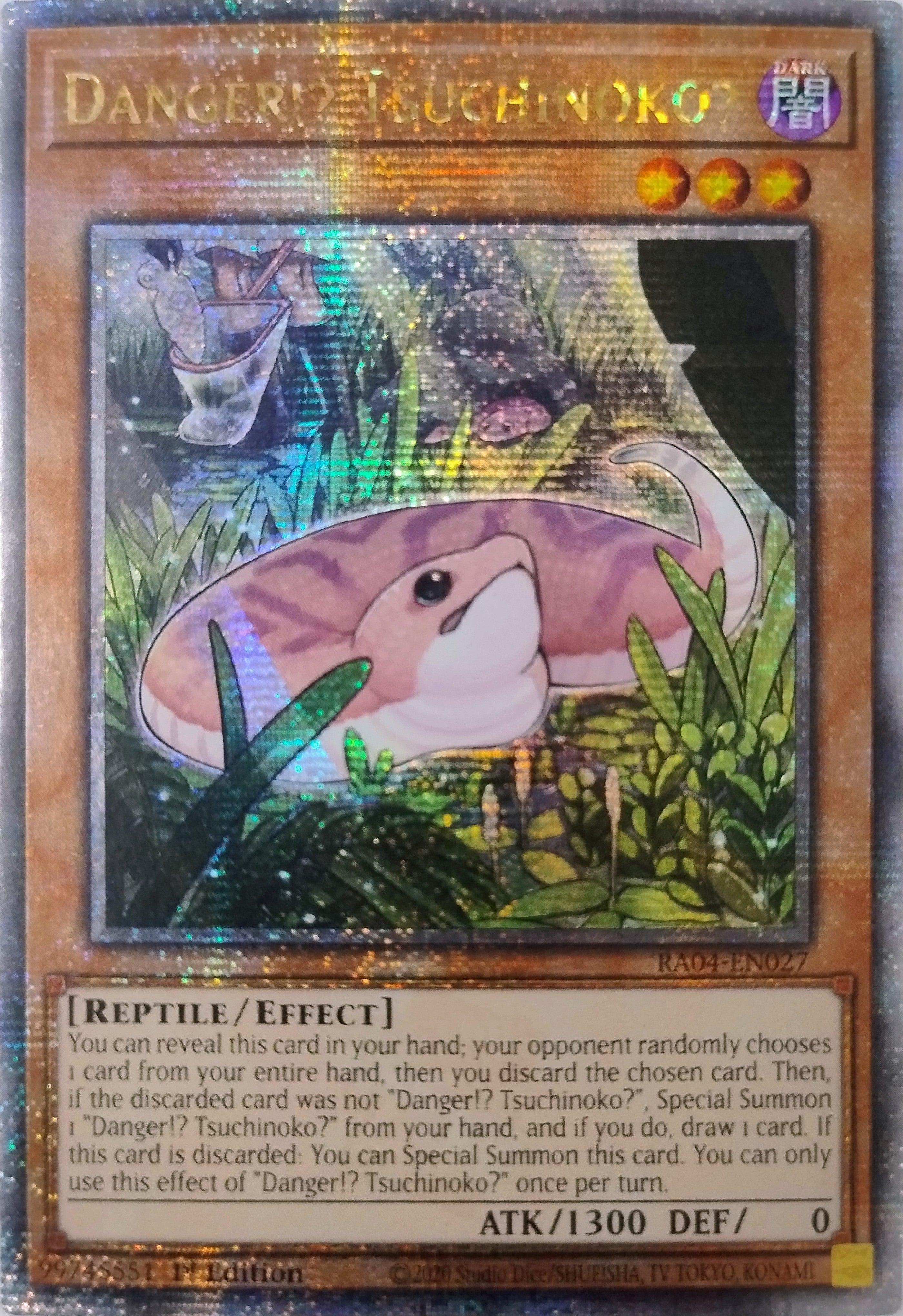 Yugioh! Danger!? Tsuchinoko? Ra04-en027 1st Edition Quarter