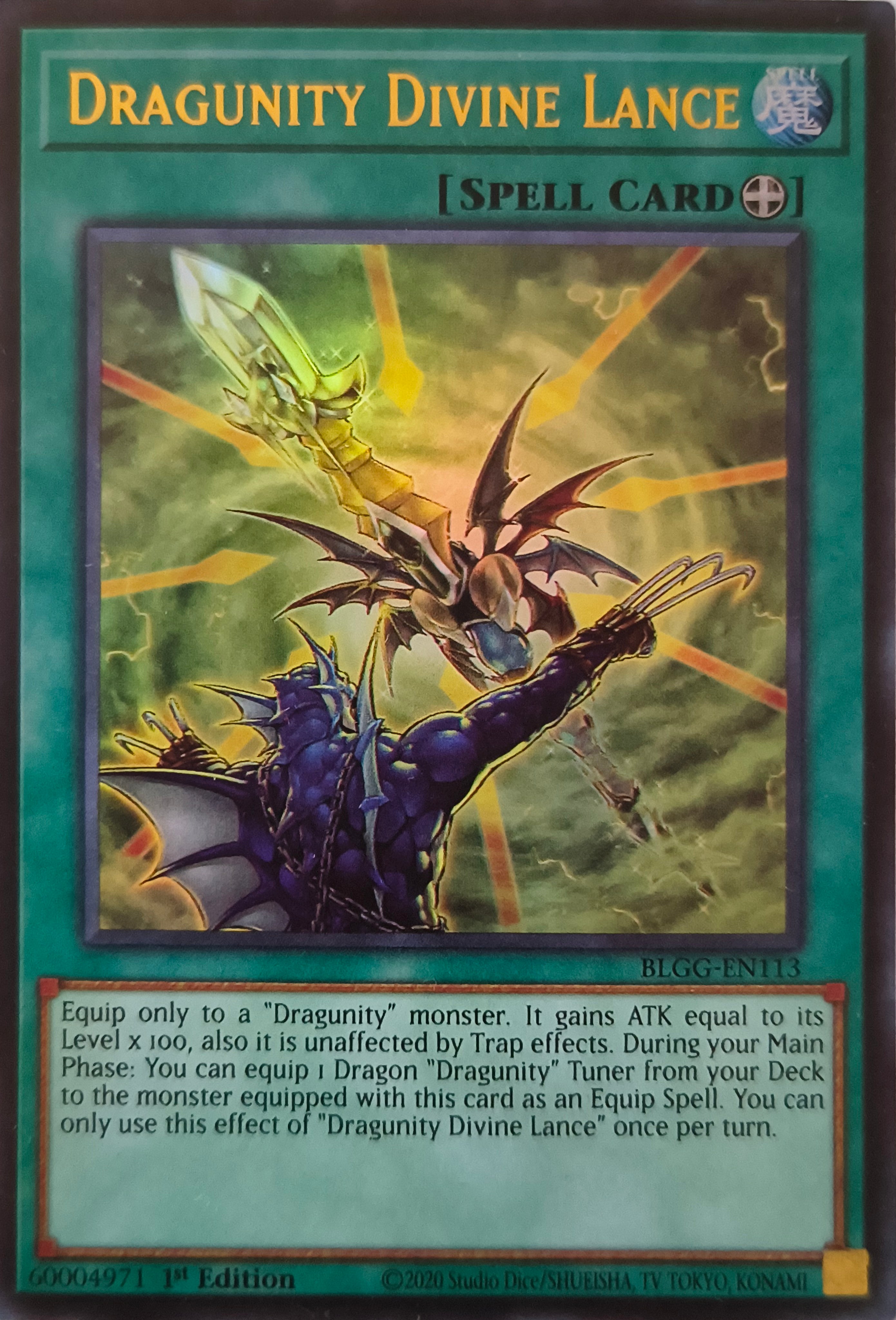 Yugioh! Dragunity Divine Lance Blgg-en113 1st edition Ultra Rare