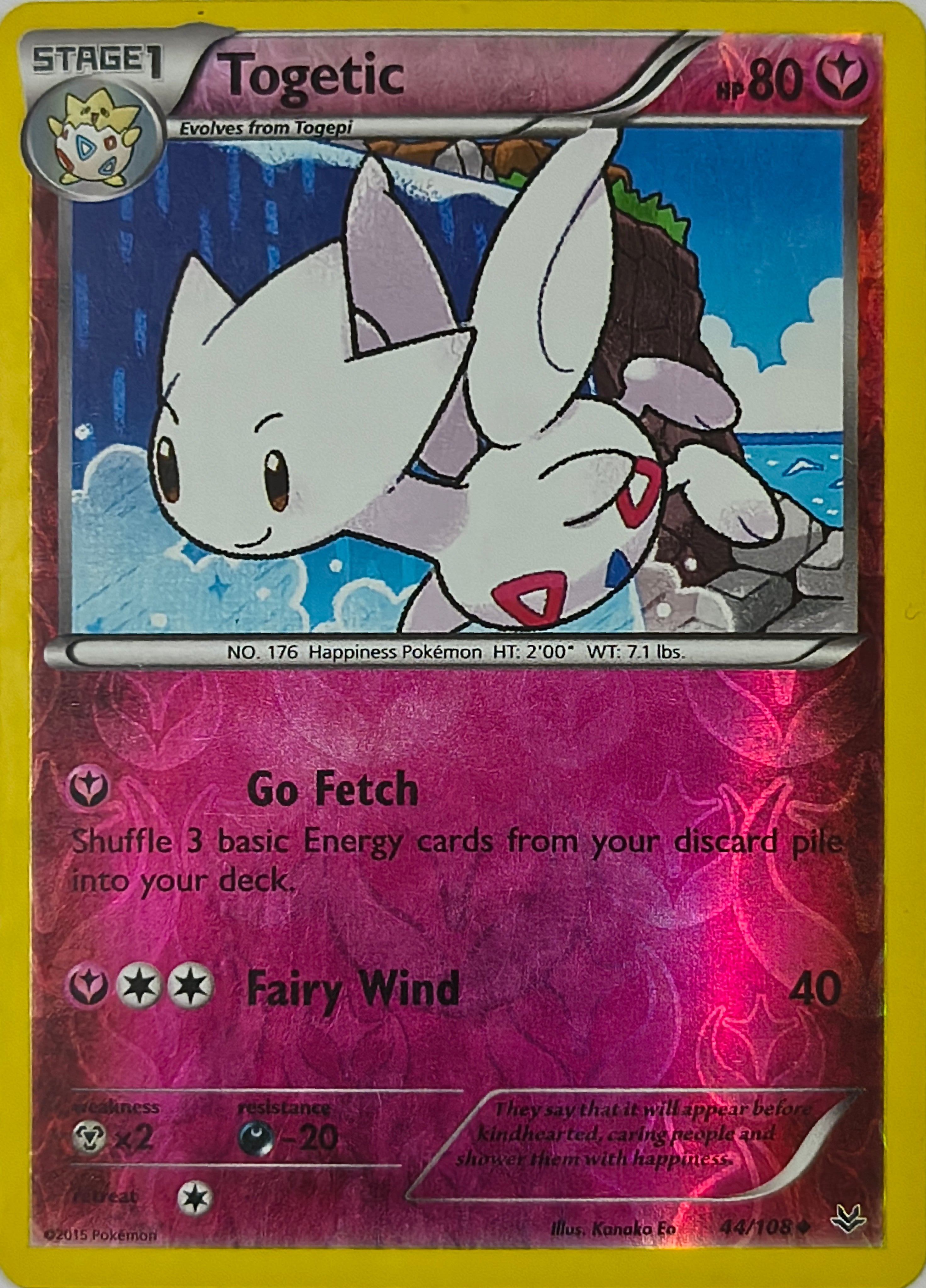 Pokémon tcg Togetic 44/108 Reverse