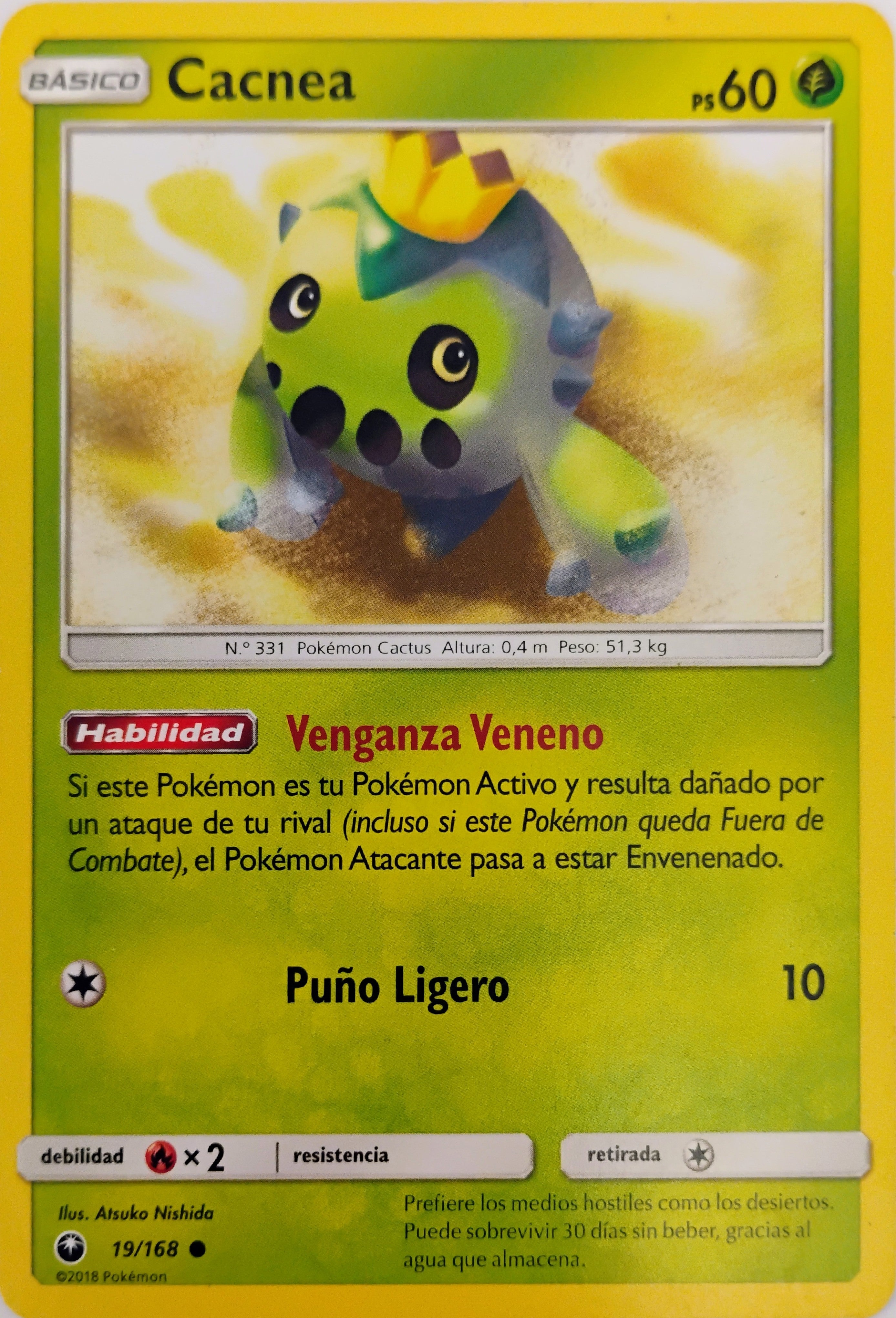 Pokémon tcg Cacnea 19/168 (Español)