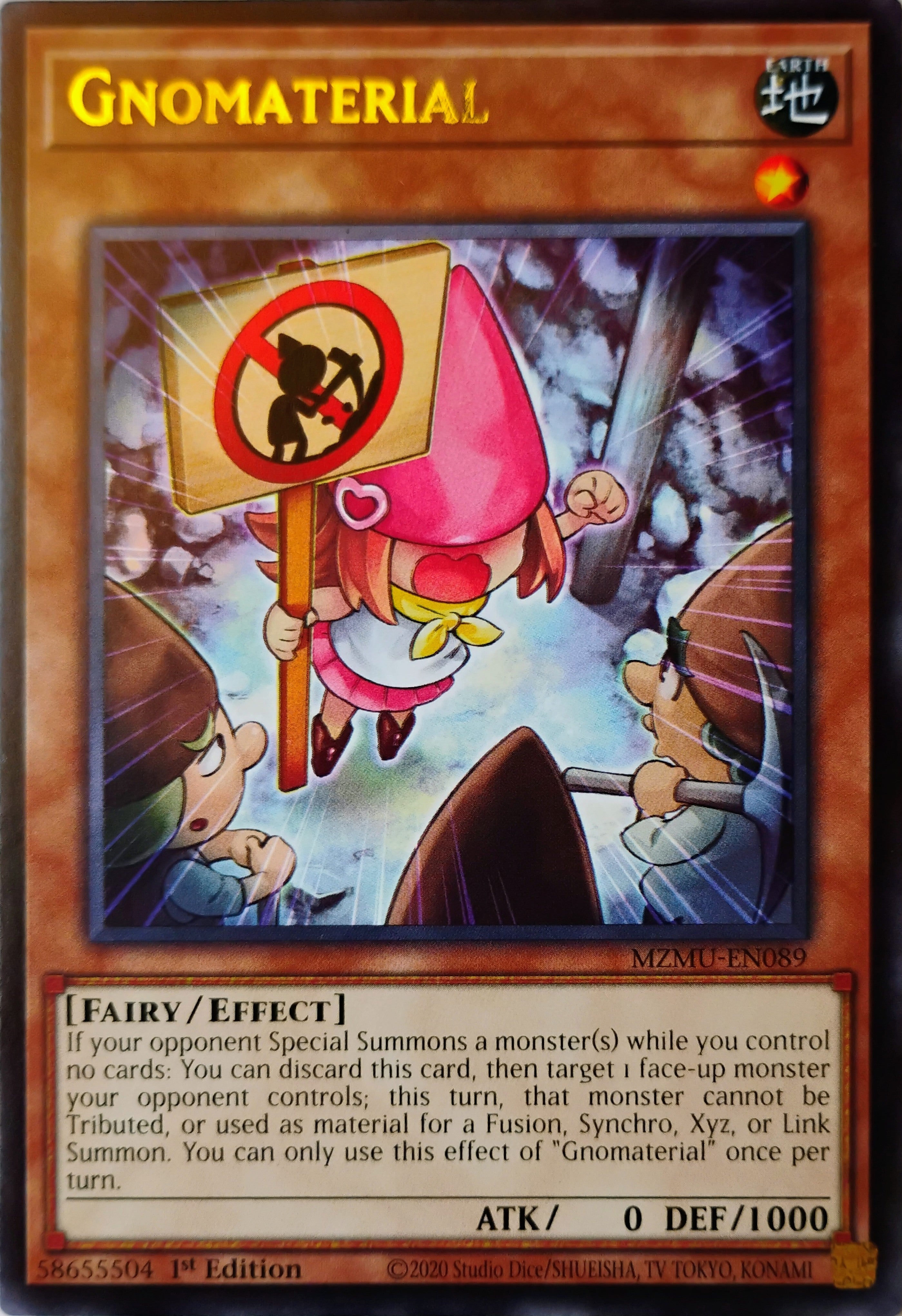Yugioh! Gnomaterial Mzmu-en089 Rara