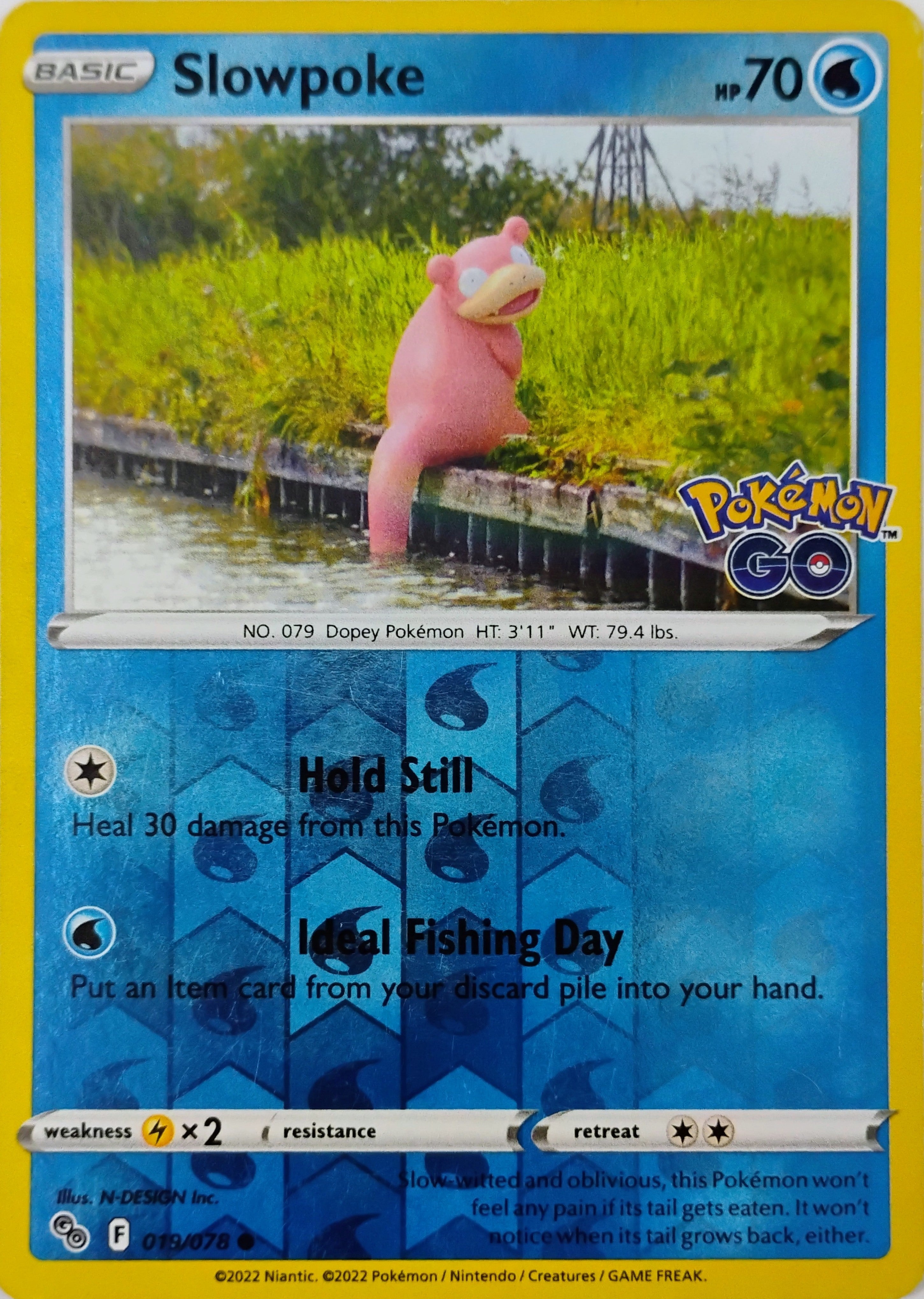 Pokémon tcg Slowpoke 019/078 Reverse (PGO)