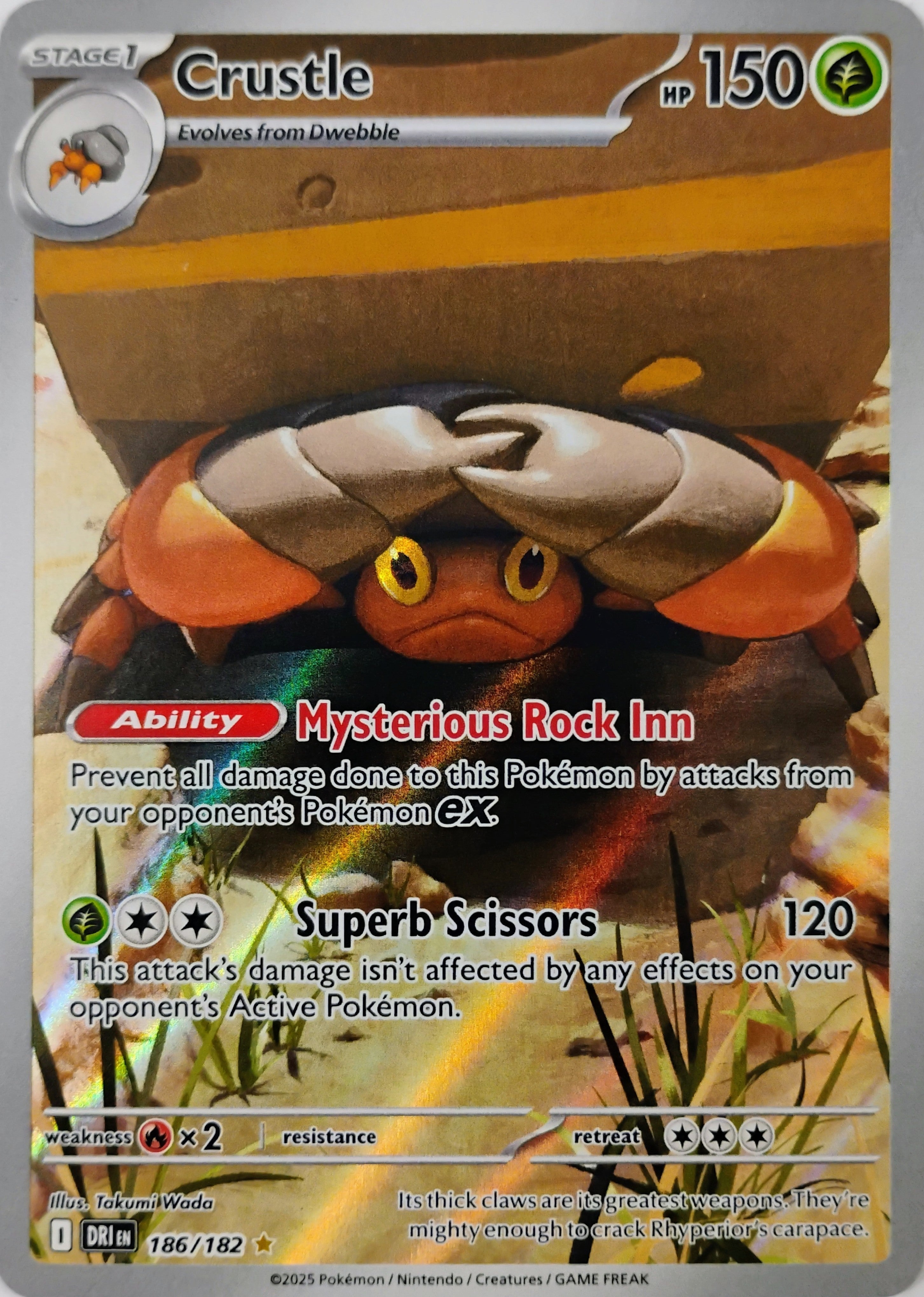 Pokémon tcg Crustle 186/182