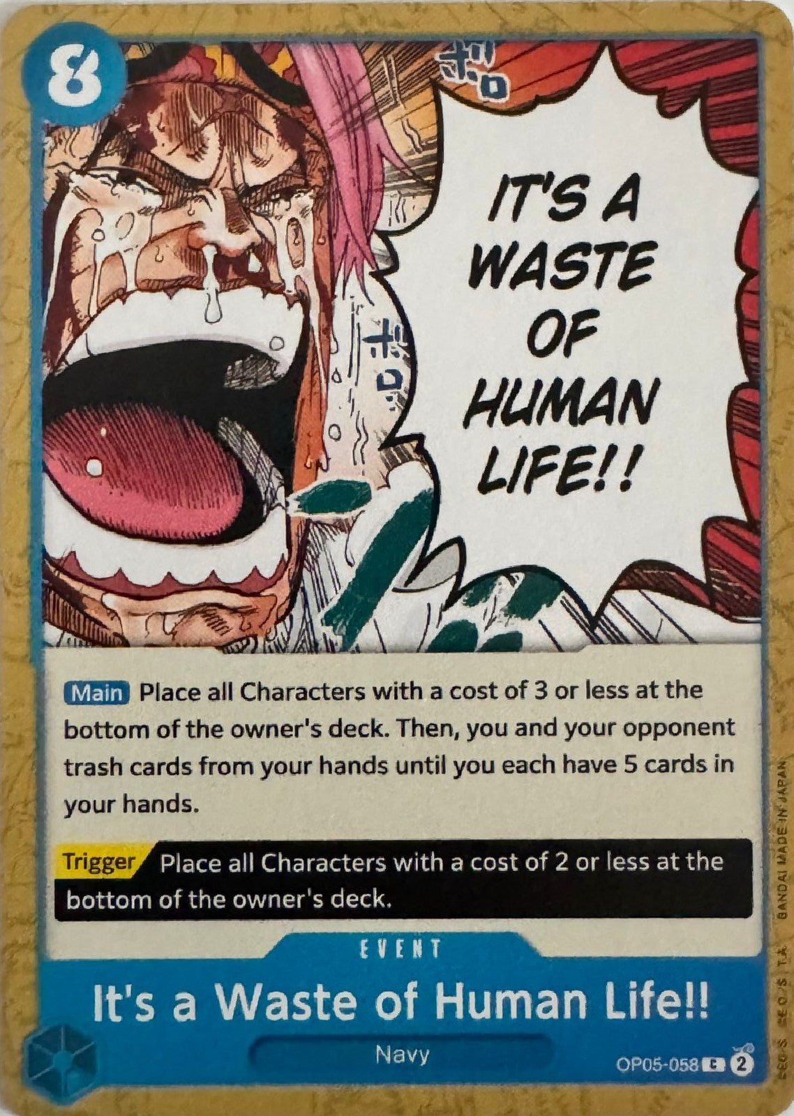 One Piece tcg It's a Waste of Human Life!! OP05-058