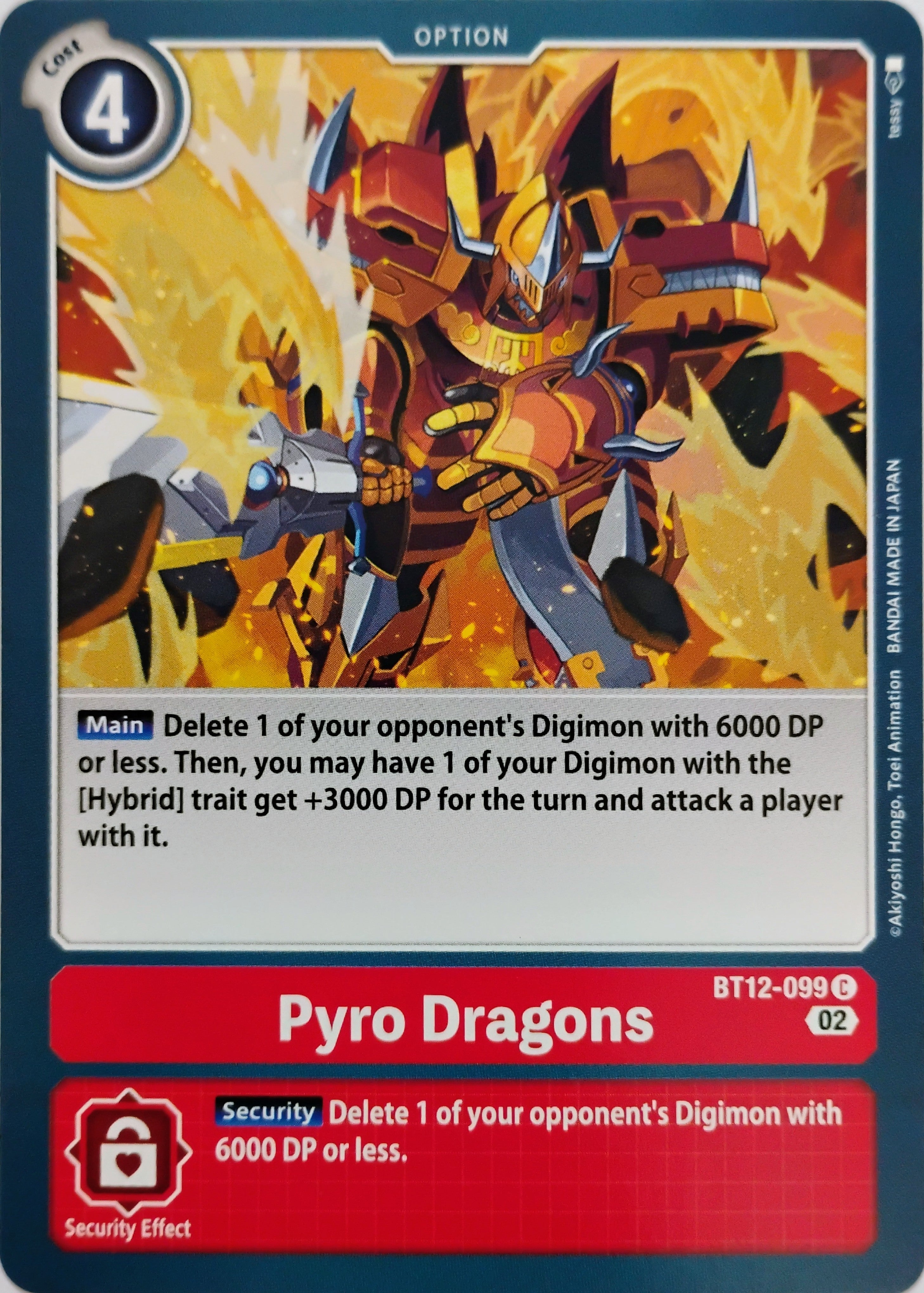 Digimon tcg Pyro Dragons Bt12-099