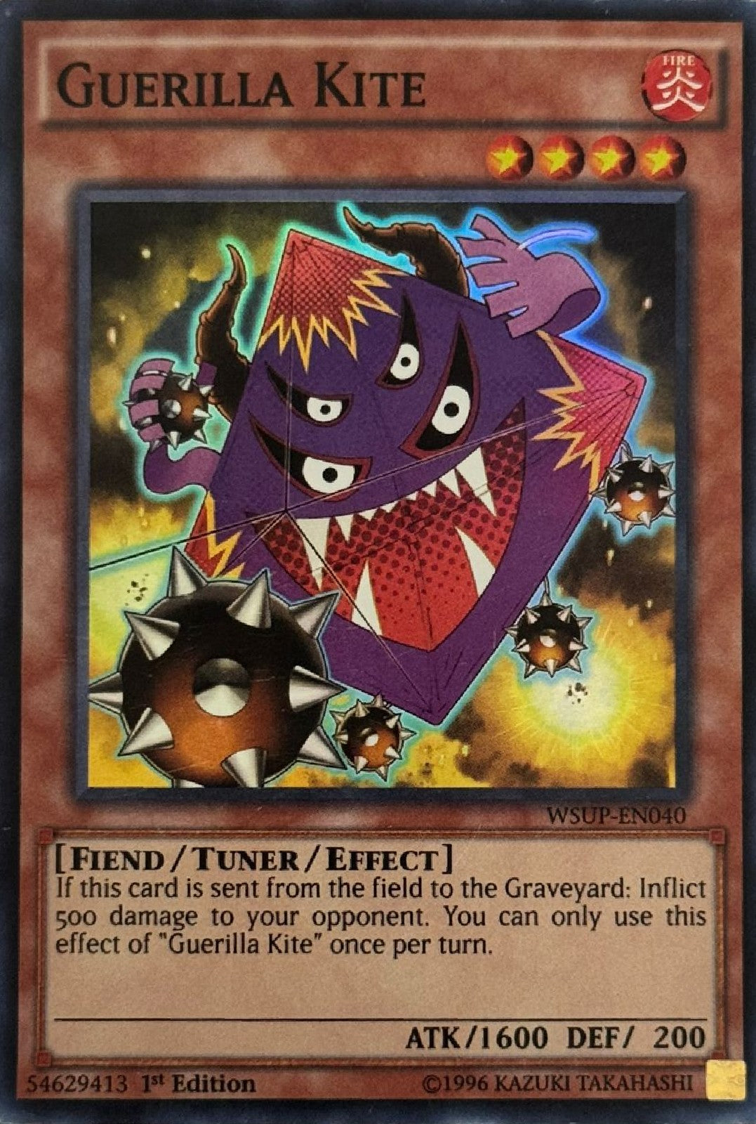 Yugioh! Guerilla Kite WSUP-EN040 1st Editon Super Rare