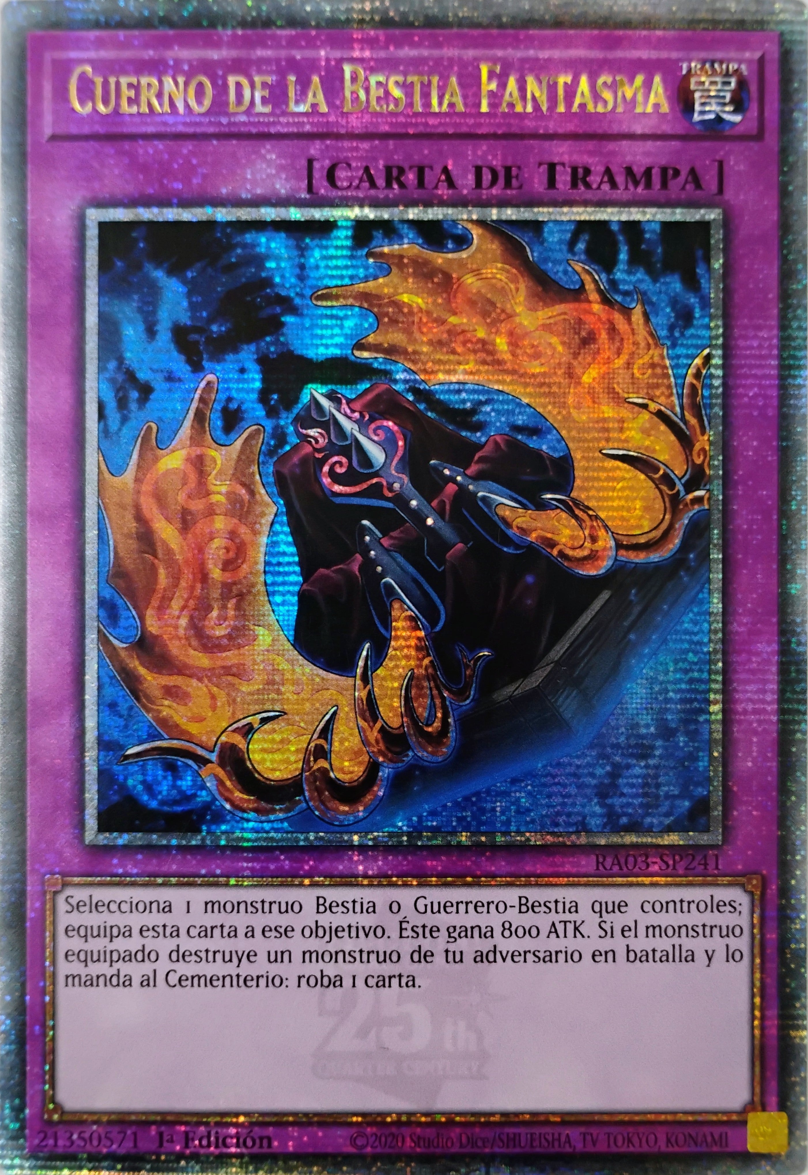 Yugioh! Cuerno de la bestia fantasma Ra03-sp241 Quarter Century