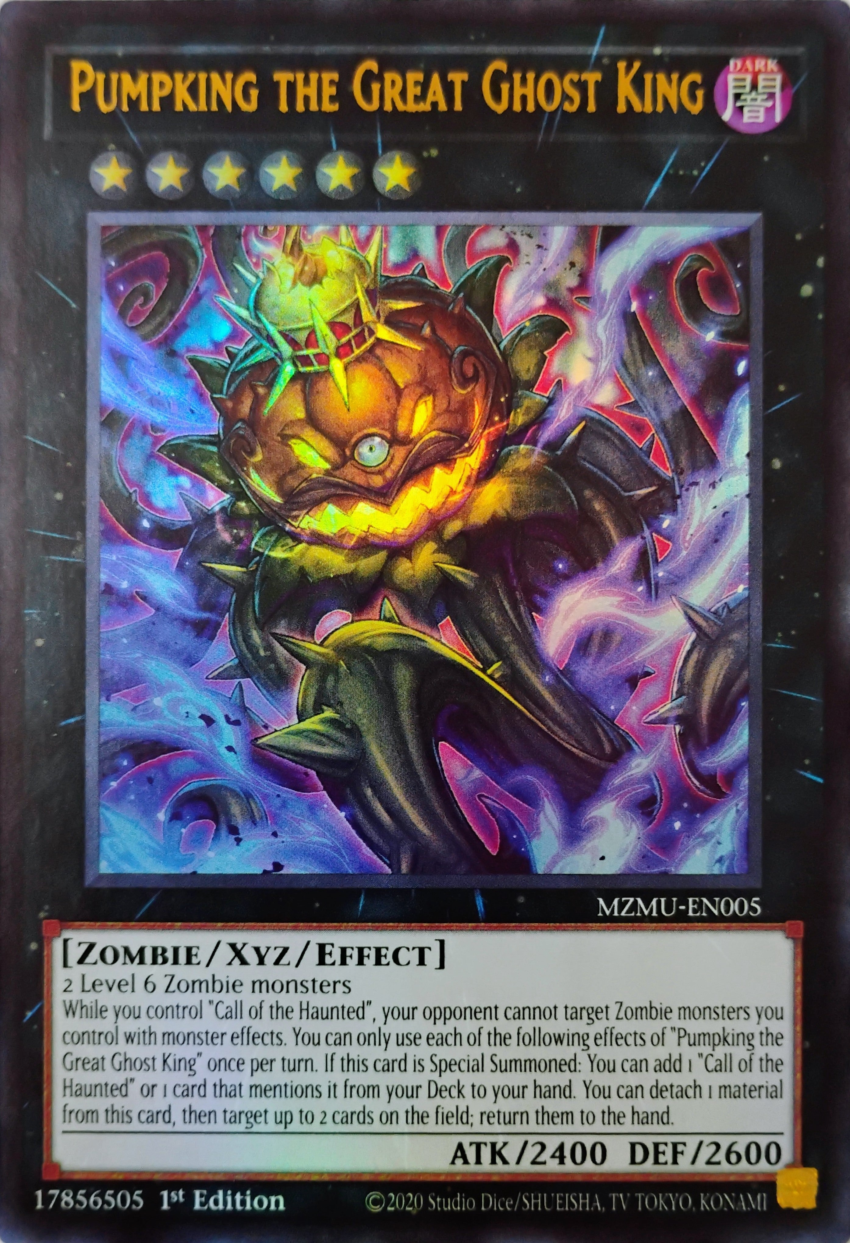 Yugioh! Pumpking The Great Ghost King Mzmu-en005 Ultra Rare