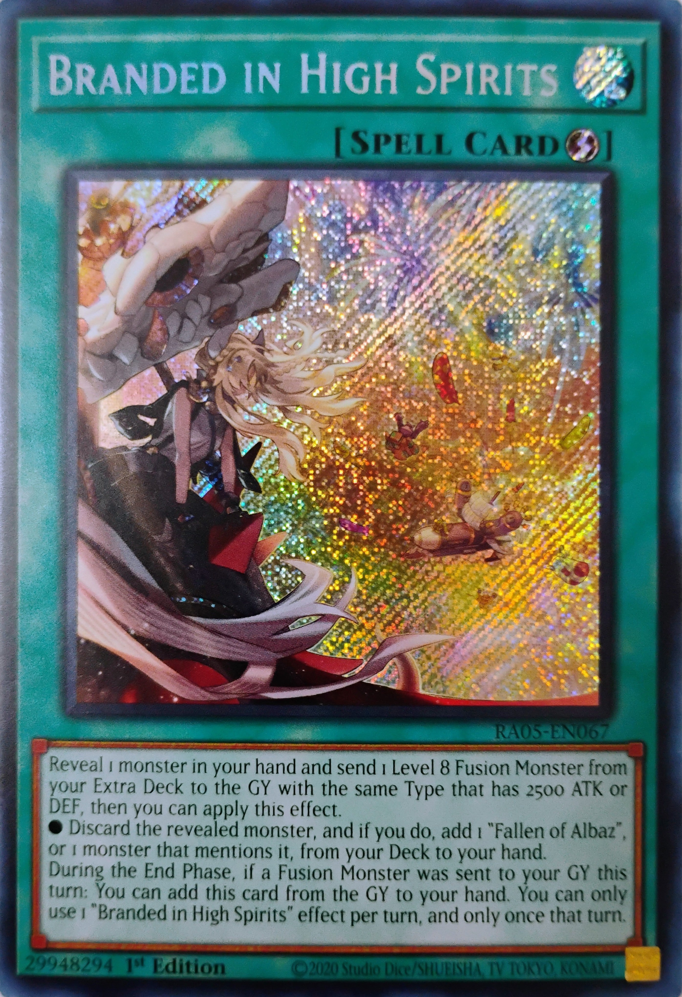 Yugioh! Branded in High Spirits Ra05-en067 1st edition Secreta