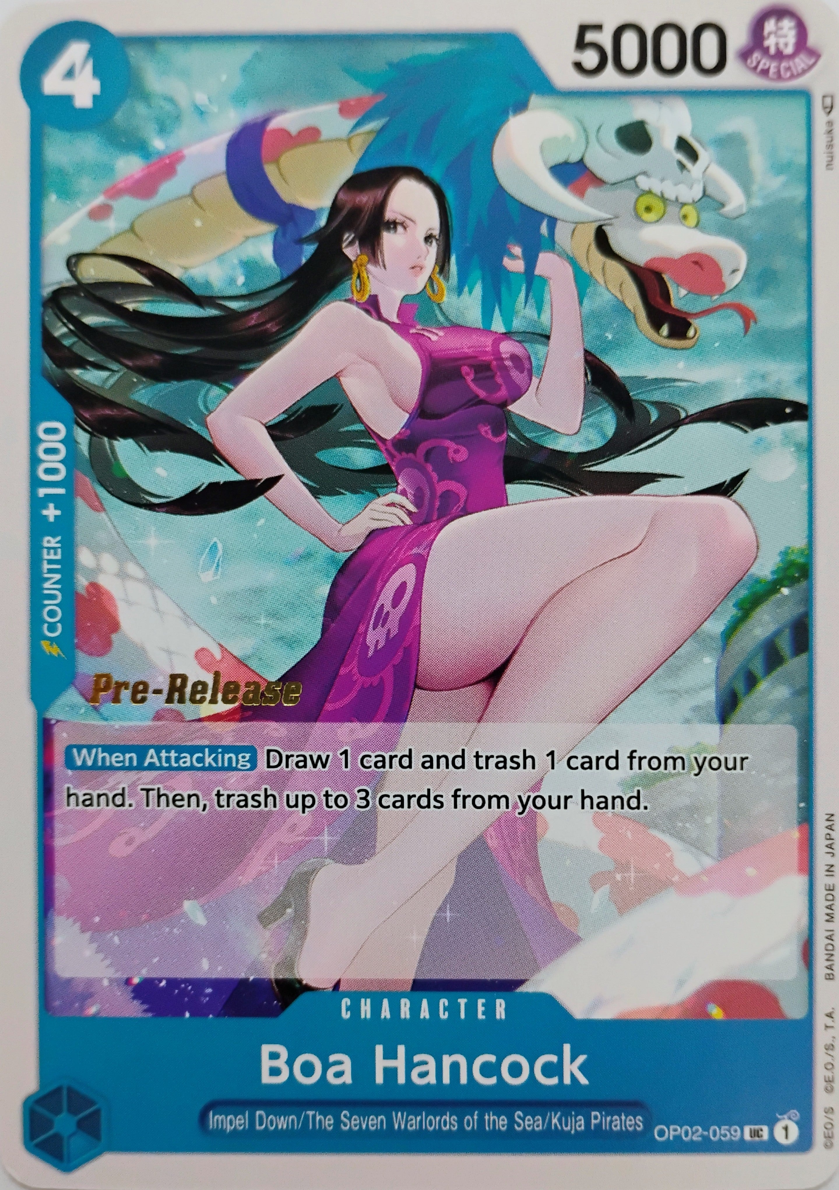 One piece tcg Boa Hancock Op02-059 UC (Pre-release)