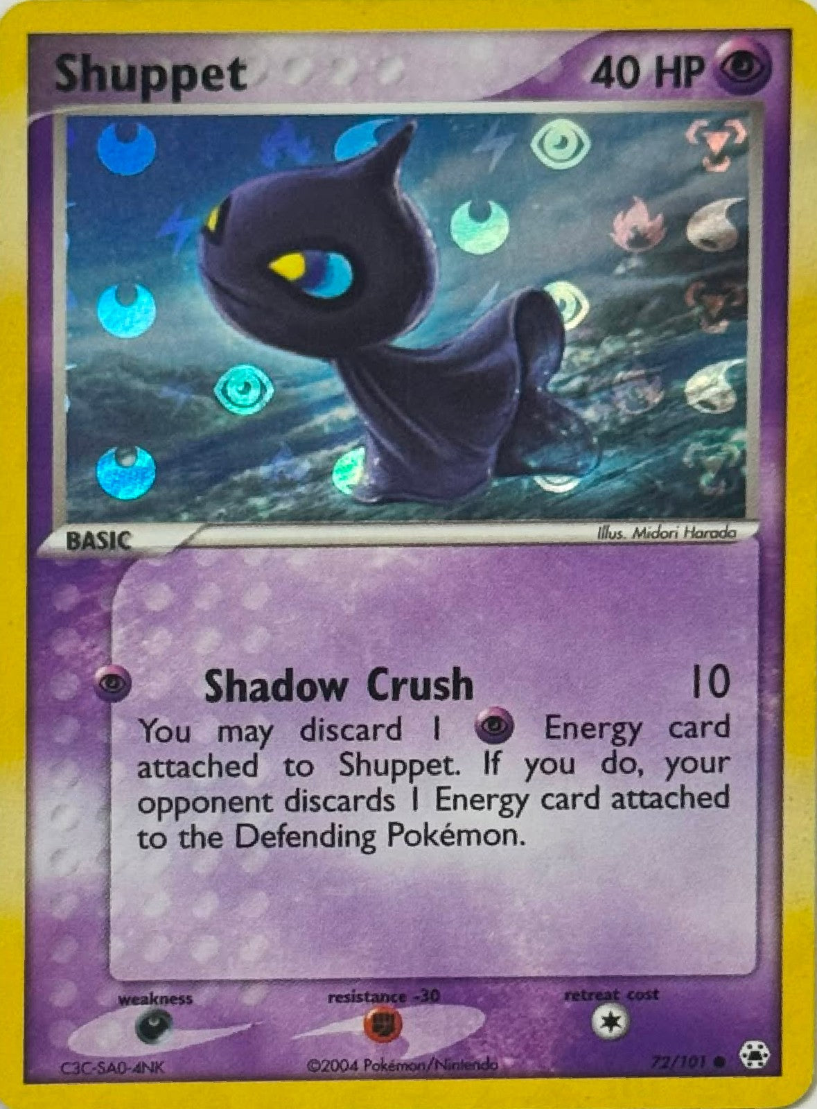Pokémon Tcg Shuppet 72/101 Holo
