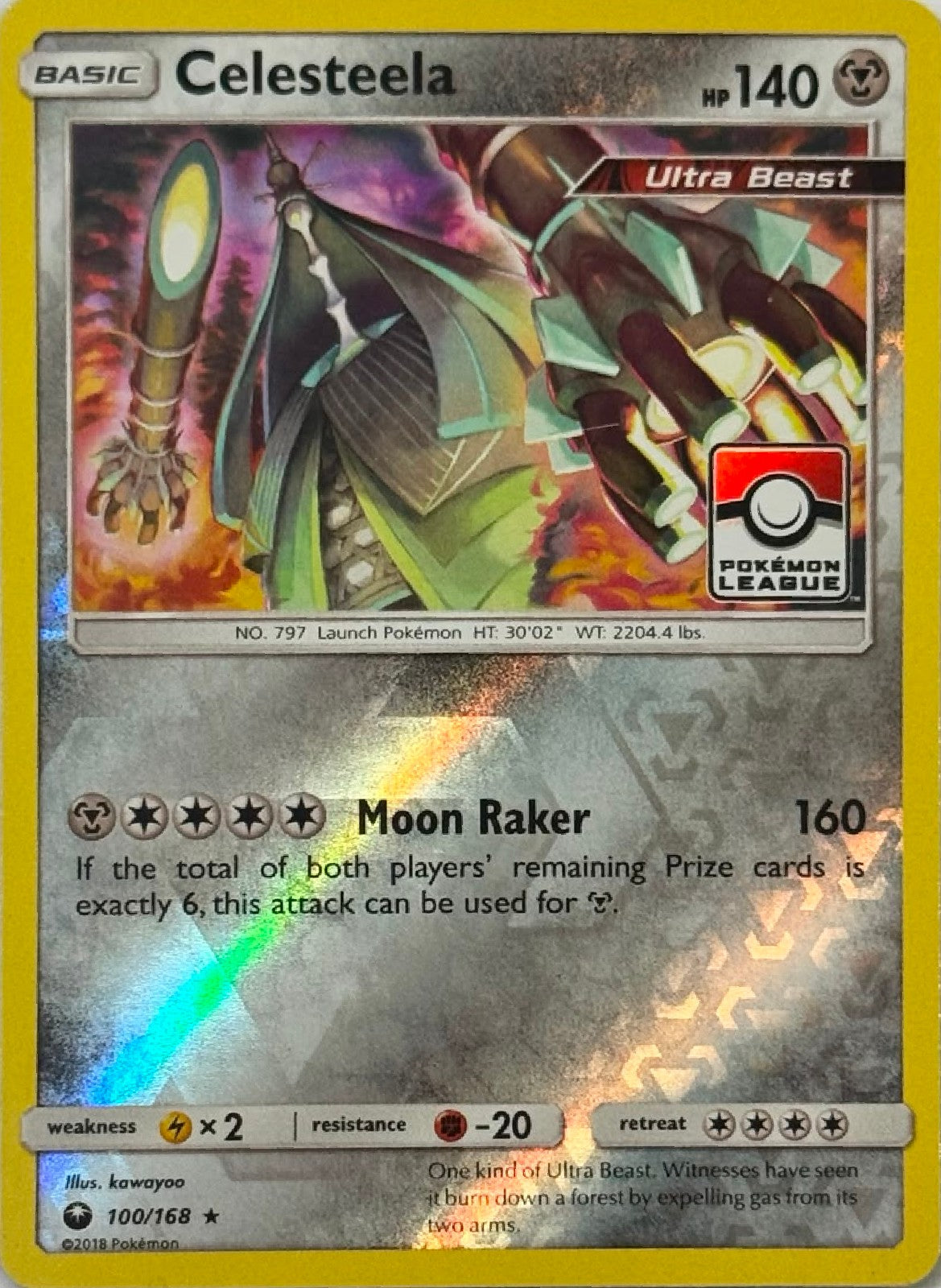 Pokémon Tcg Celesteela 100/168 Reverse (Pokémon Legue)