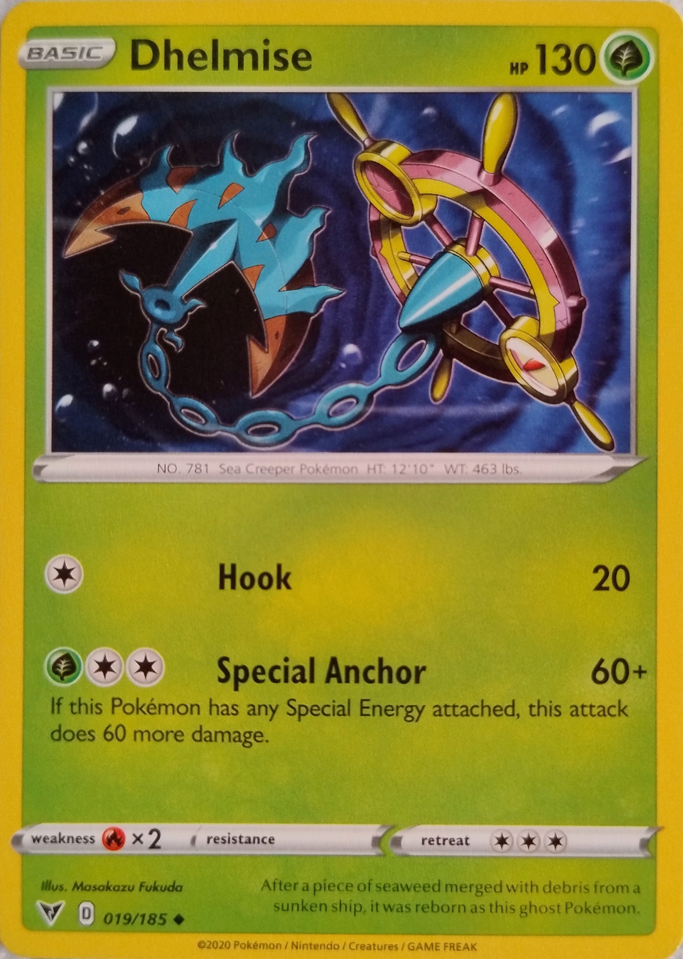 Pokémon Tcg Dhelmise 019/185