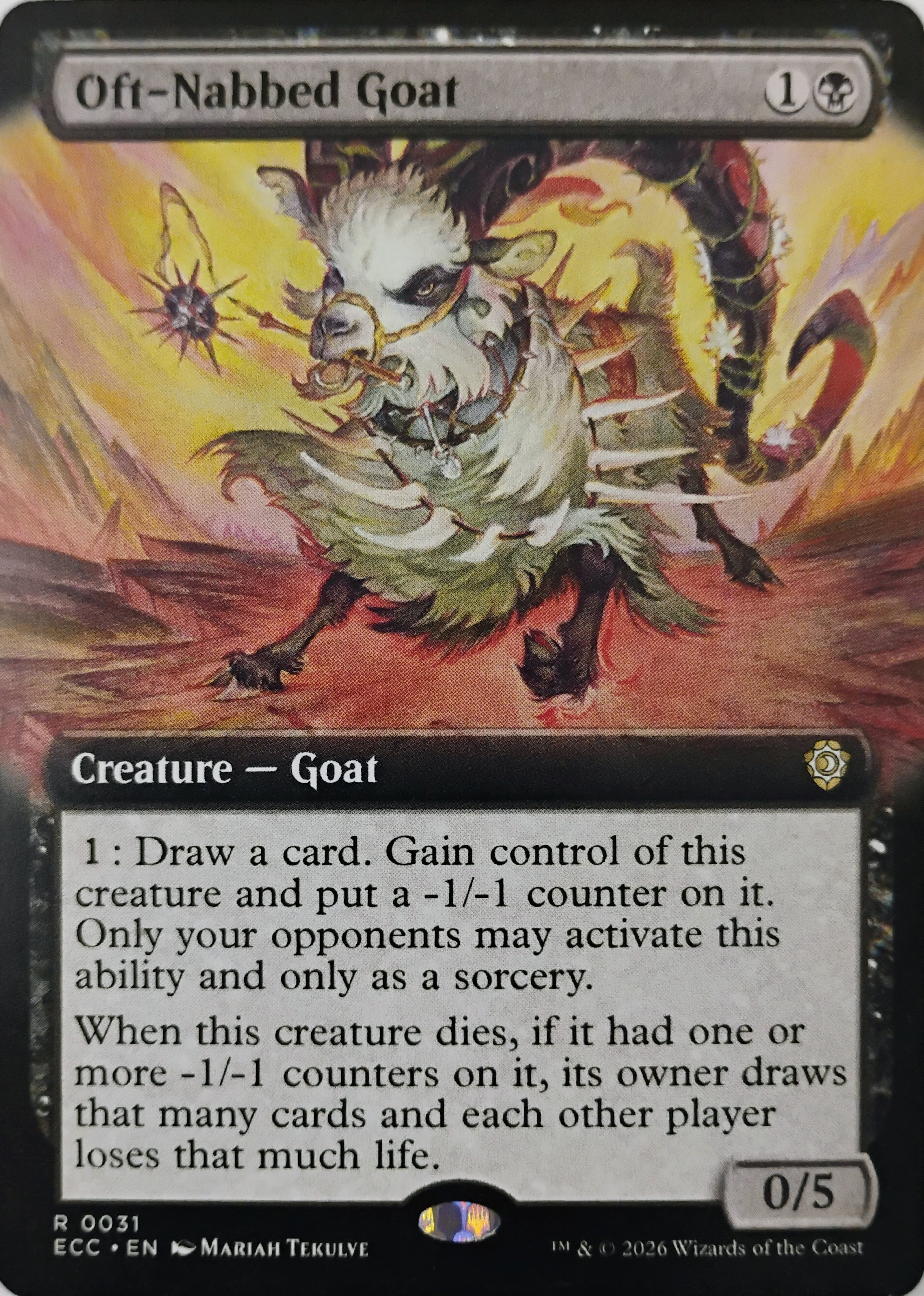 Magic tcg Oft-Nabbed Goat 0031 (Extended Art)