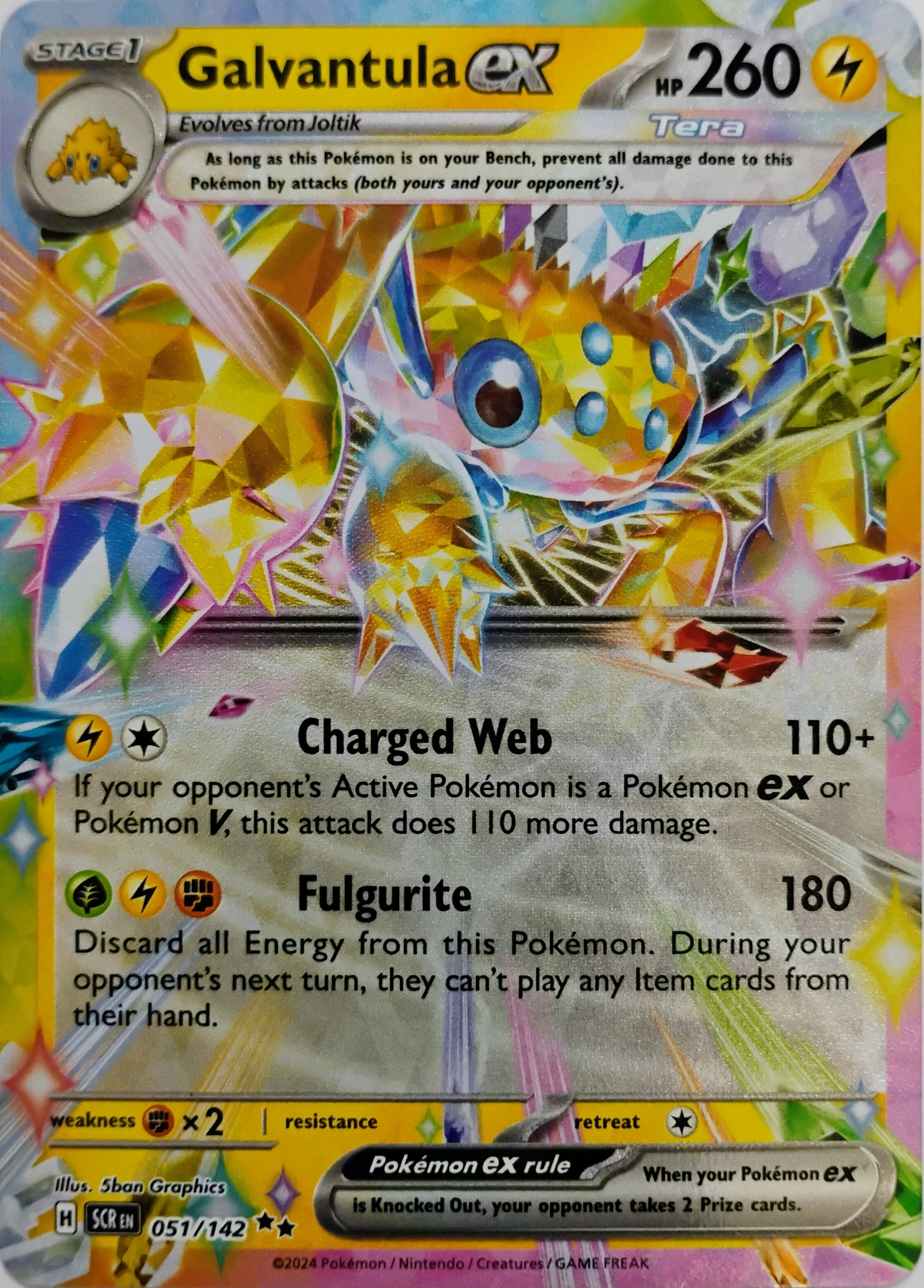Pokémon tcg Galvantula Ex 051/142