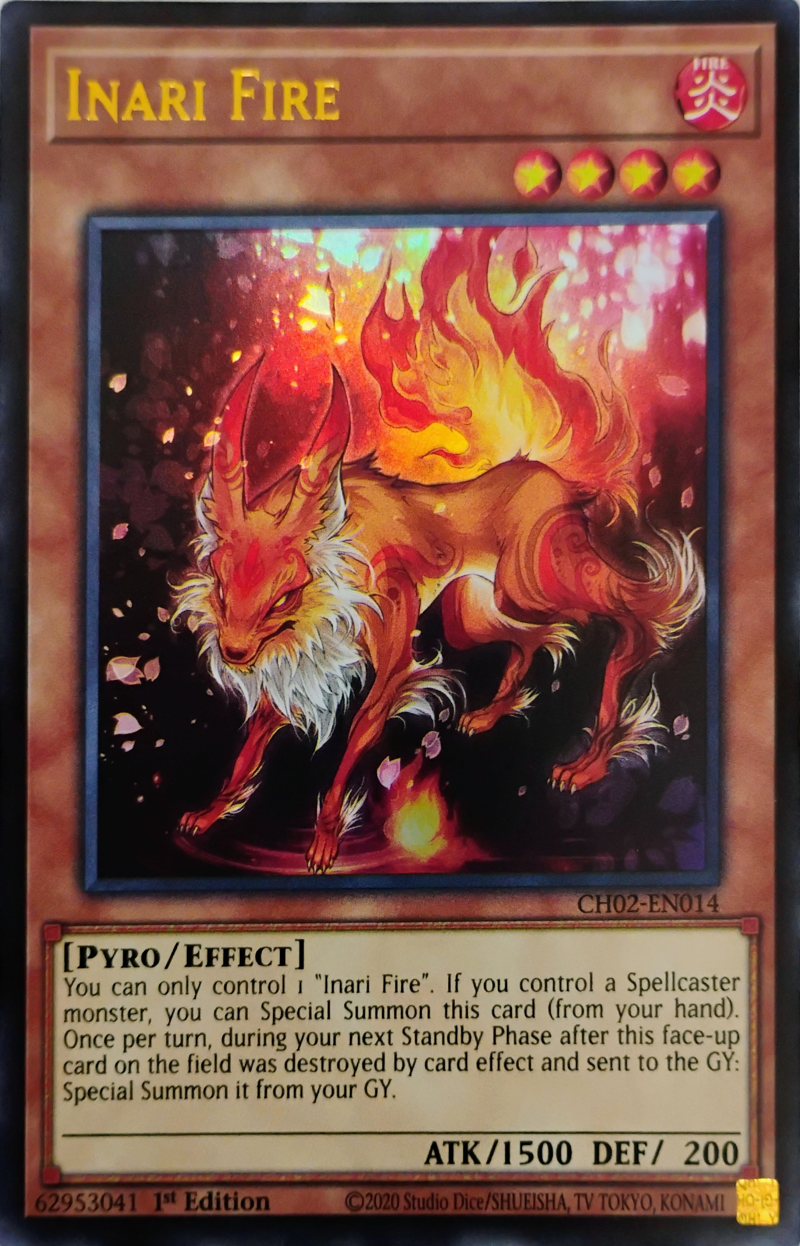 Yugioh! Inari Fire Ch02-en014 1st Edition Ultra Rare
