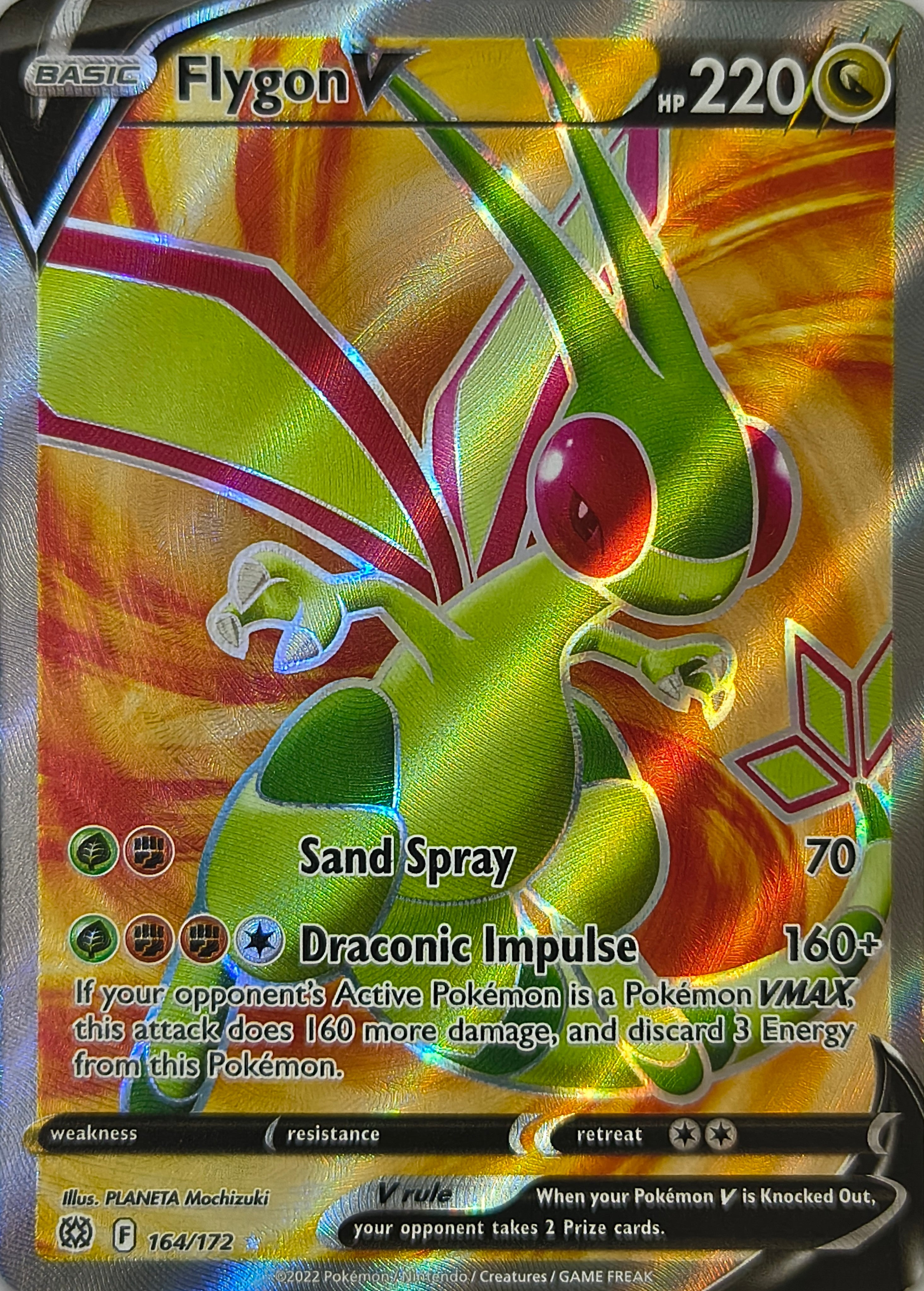 Pokémon tcg Flygon V 164/172