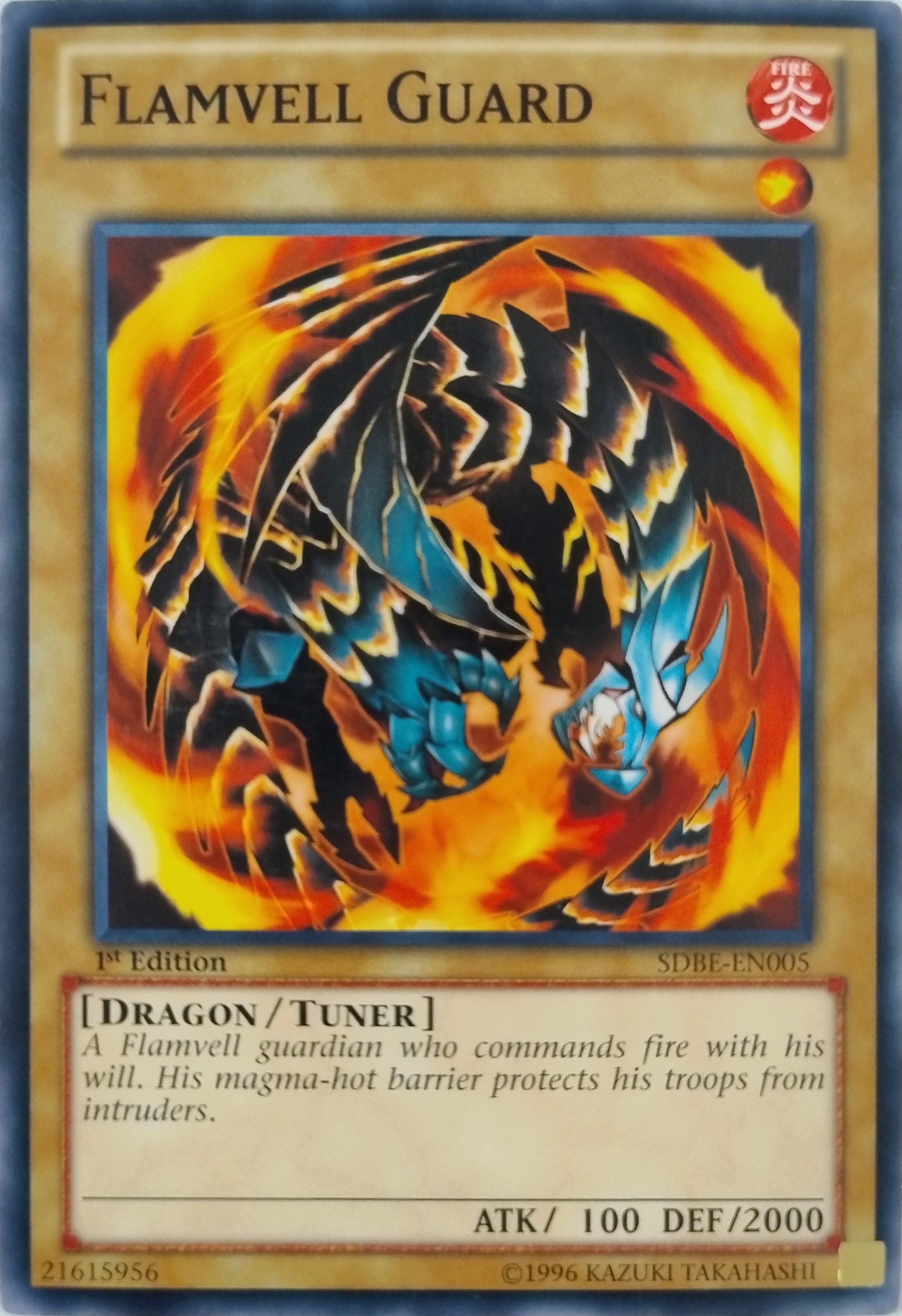 Yugioh! Flamvell Guard Sdbe-en005 1st Edition