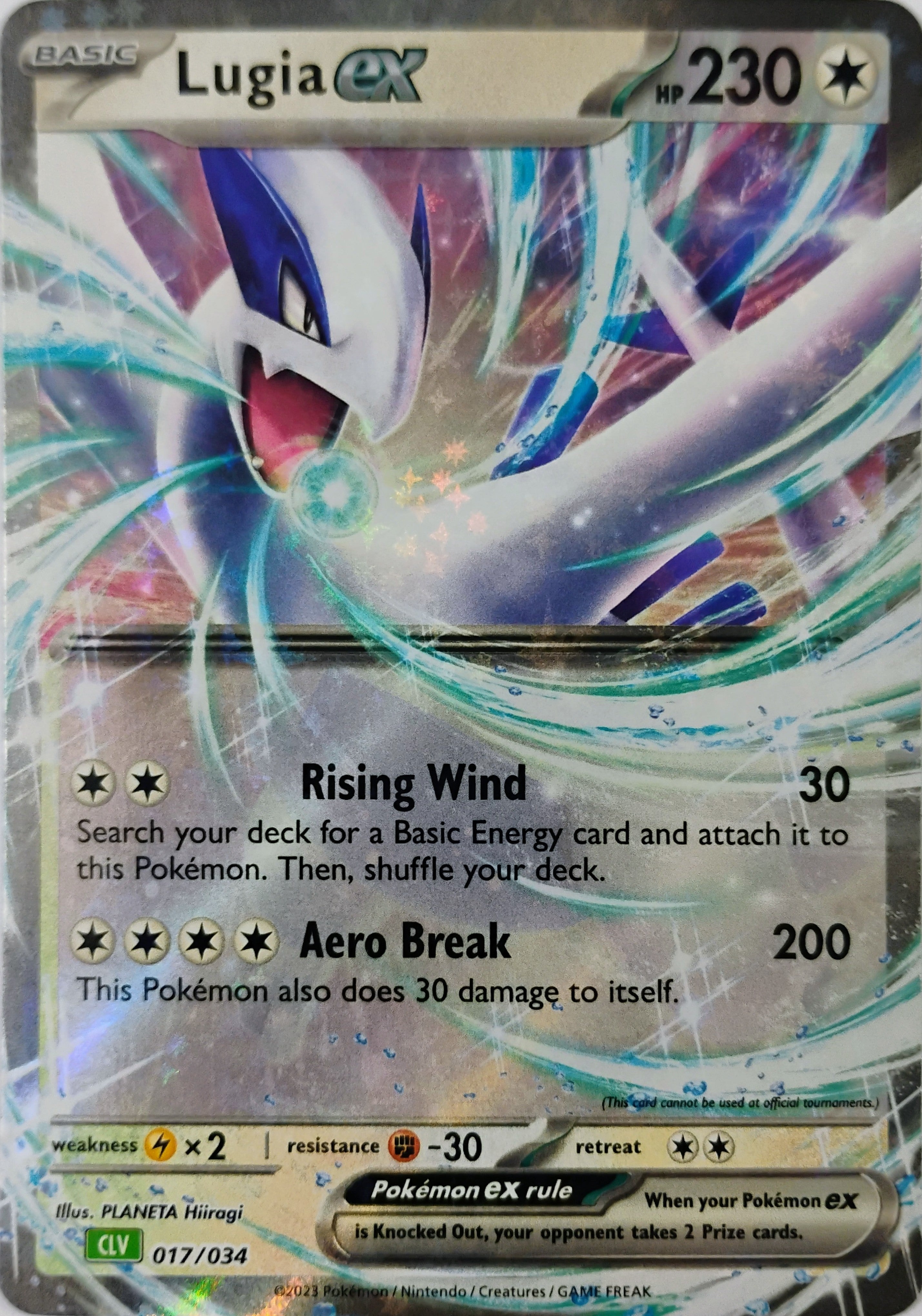 Pokémon tcg Lugia Ex 017/034 (Clv)