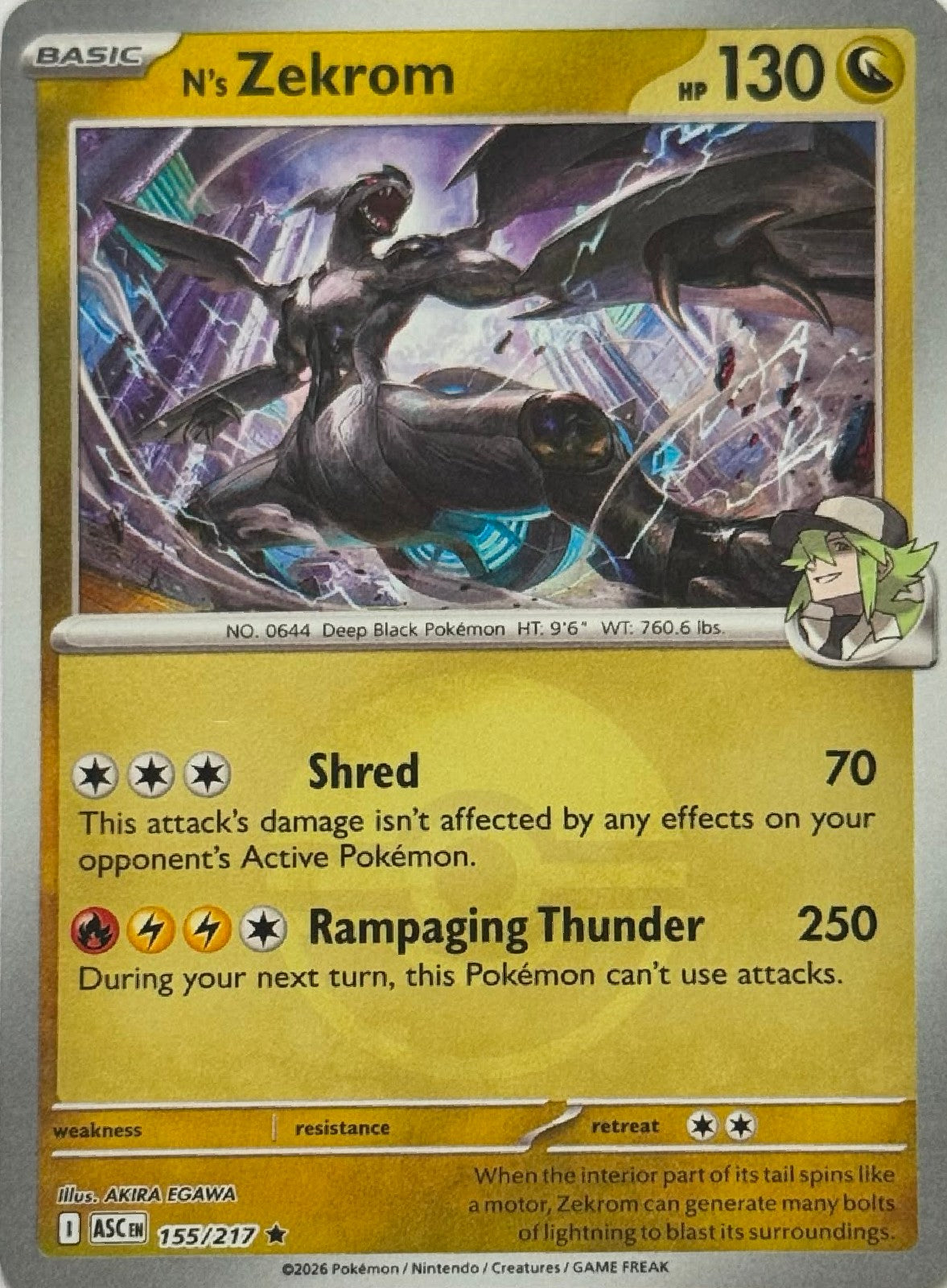 Pokémon Tcg N's Zekrom 155/217 (Poke Ball)
