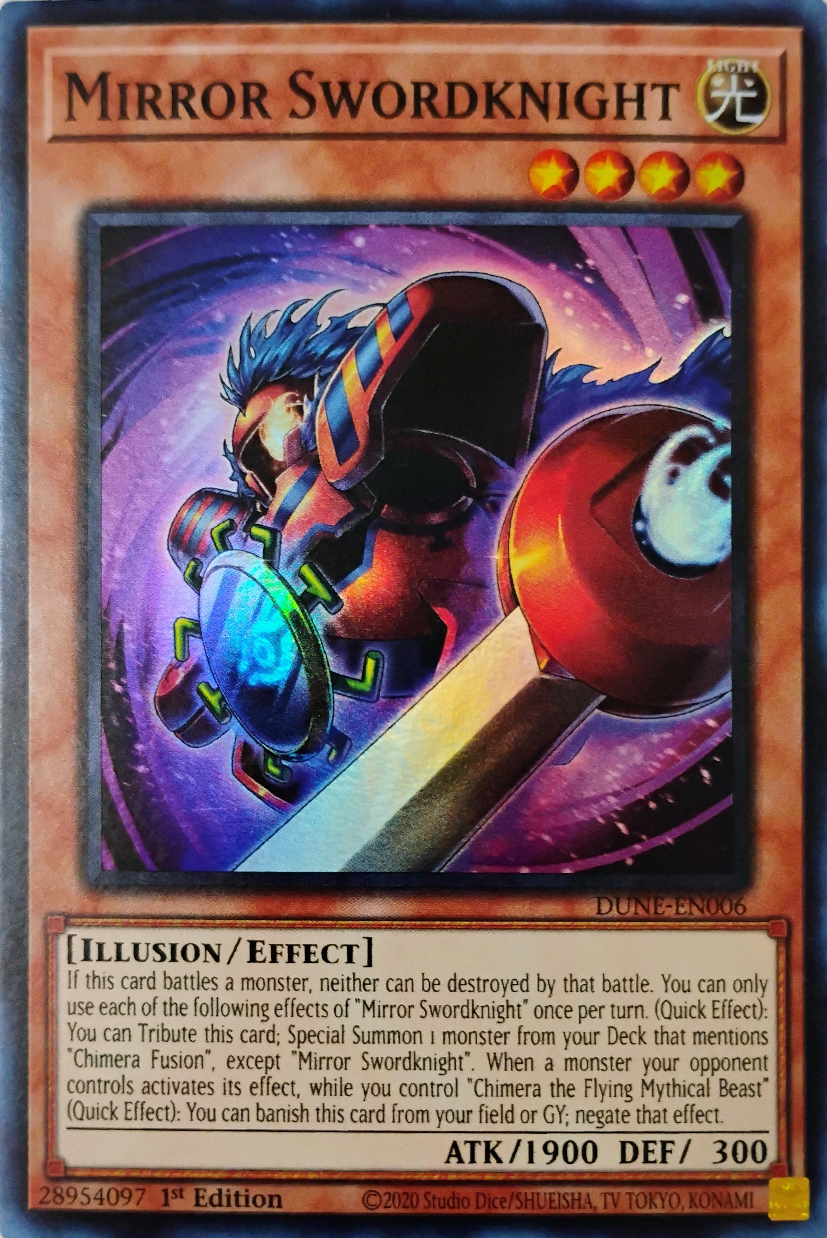 Yugioh! Mirror Swordknight Dune-en006 1st edition Super Rare