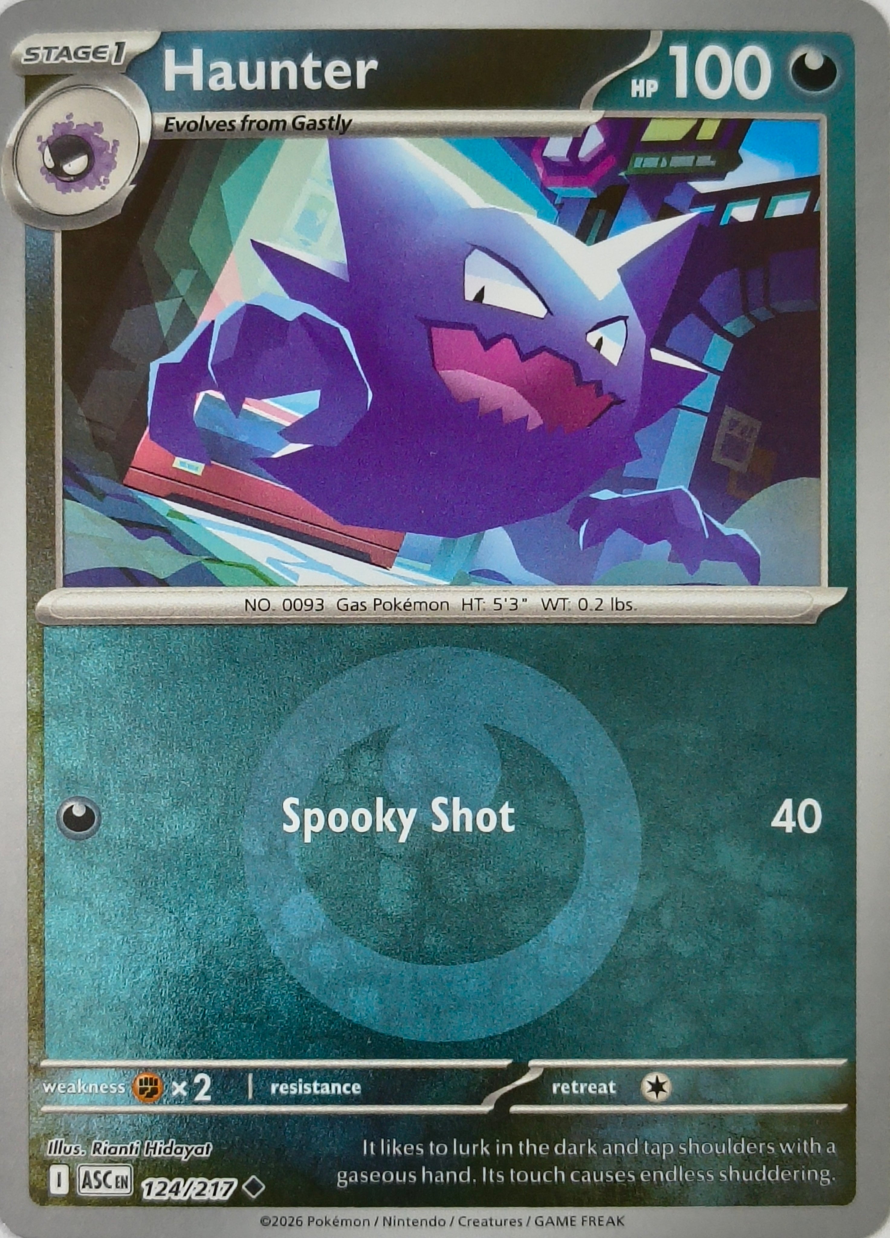 Pokémon tcg Haunter 124/217 (Energy Symbol)