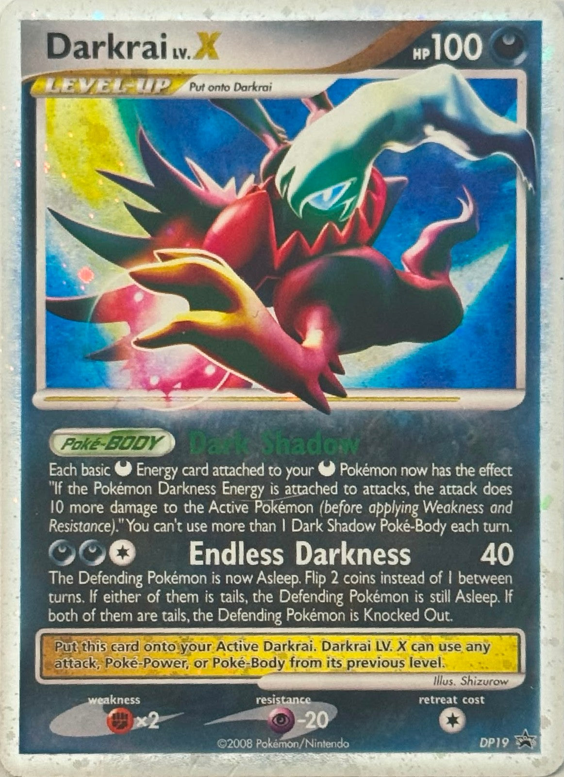 Pokémon Tcg Darkrai Lv.X DP19 Holo