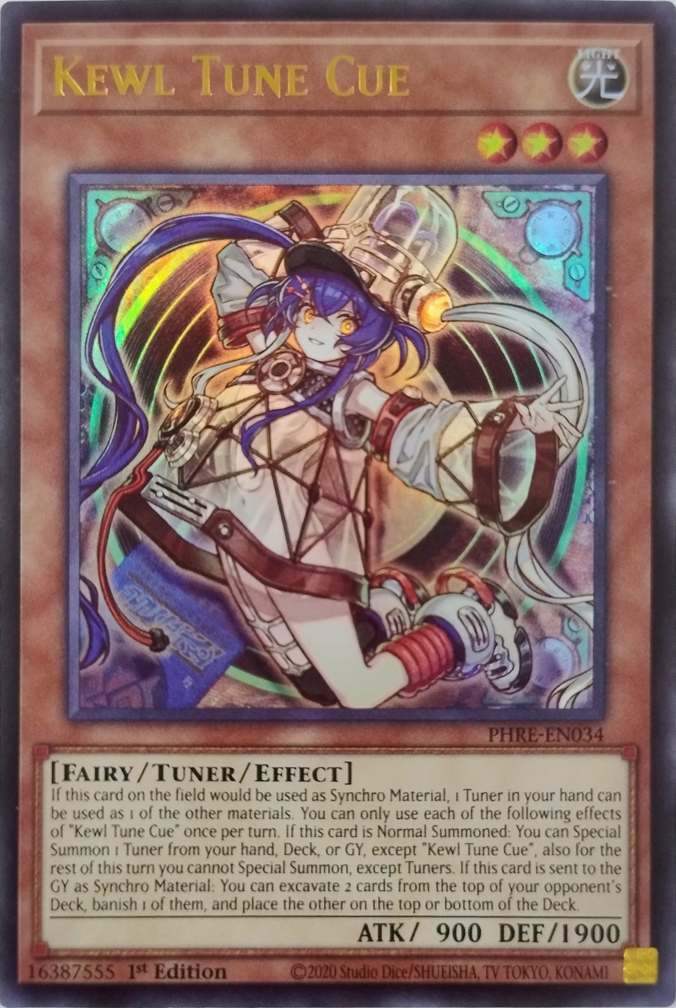 Yugioh! Kewl Tune Cue Phre-en034 1st Edition Ultra Rara