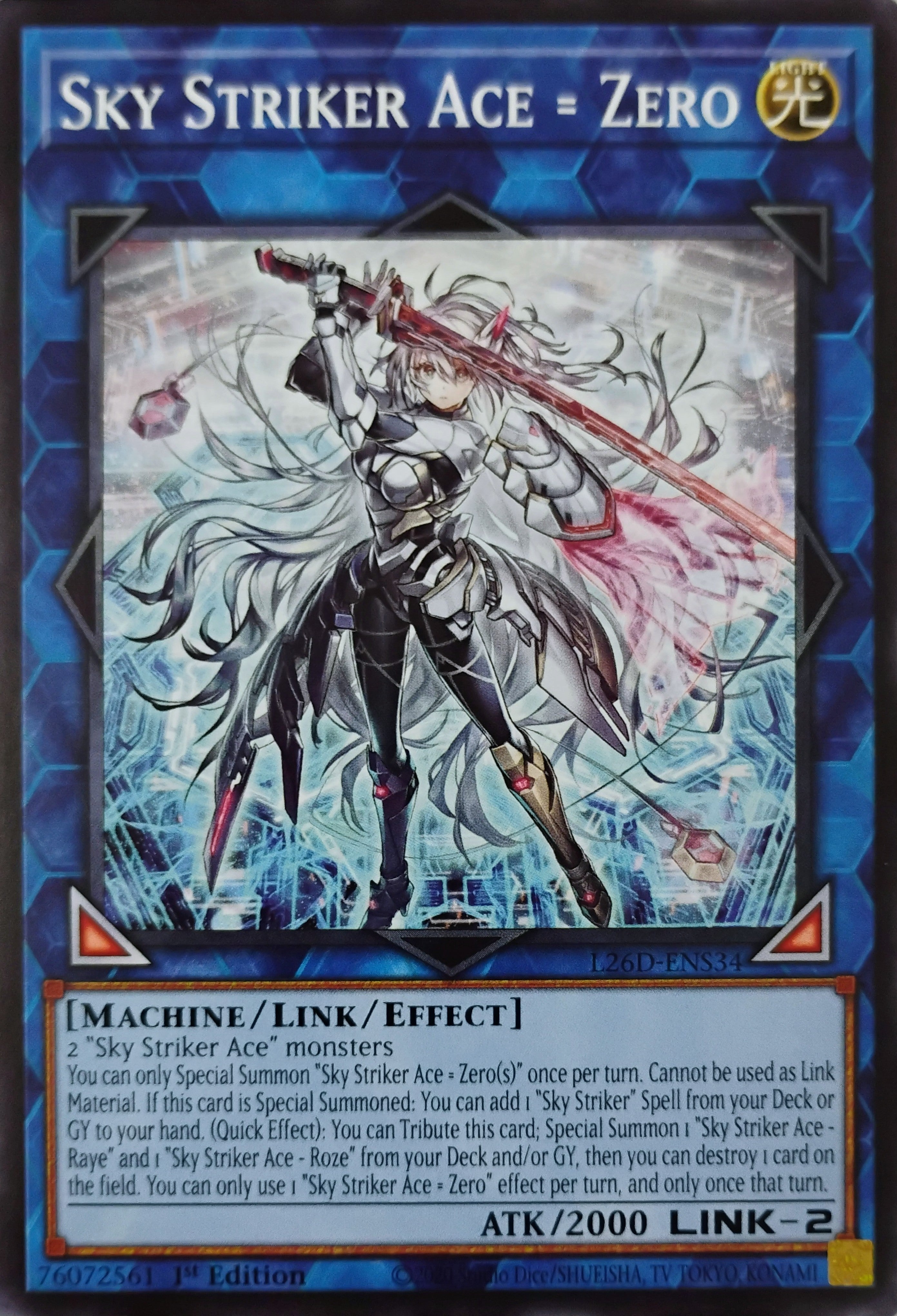 Yugioh! Sky Striker Ace - Zero L26D-ENS34 1st edition