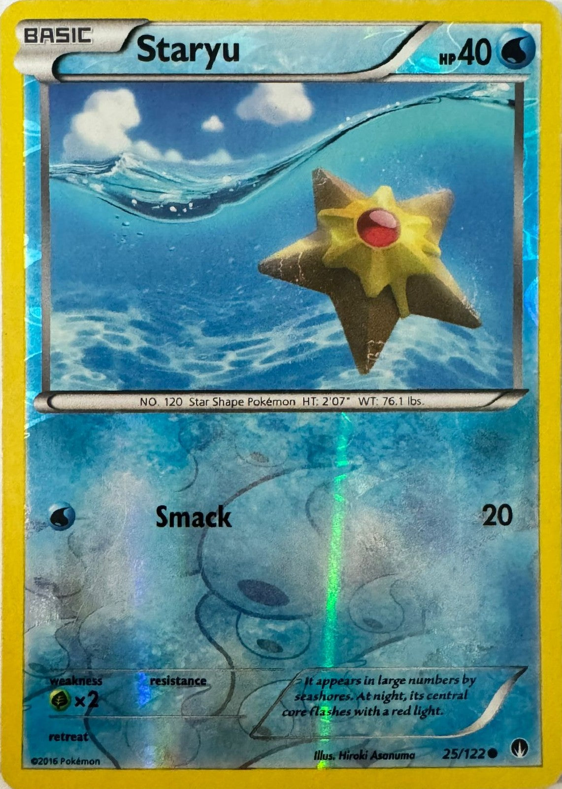 Pokémon tcg Staryu 25/122 Reverse