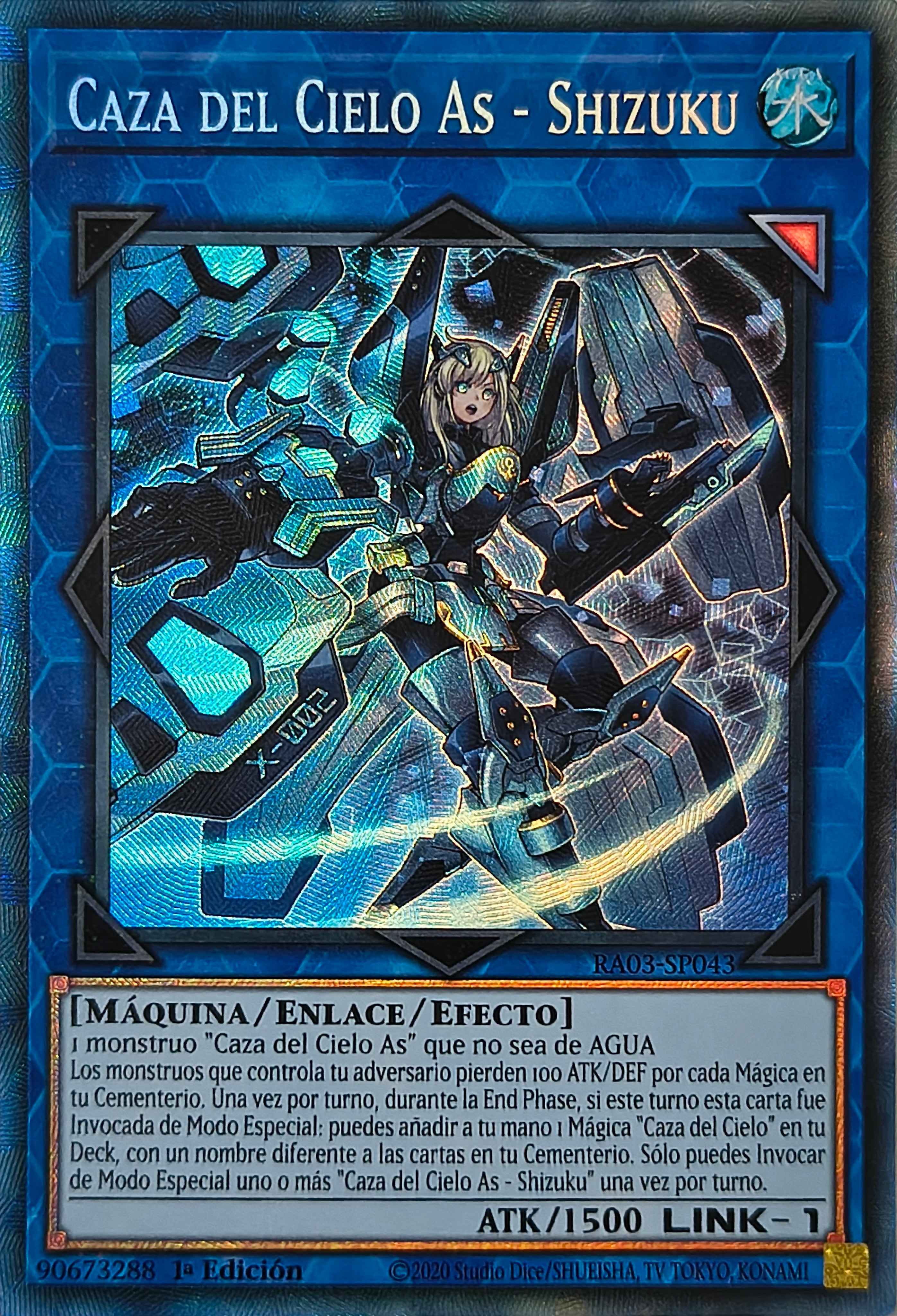Yugioh! Caza Del Cielo As - Shizuku Ra03-Sp043 1st Edition Collector rare