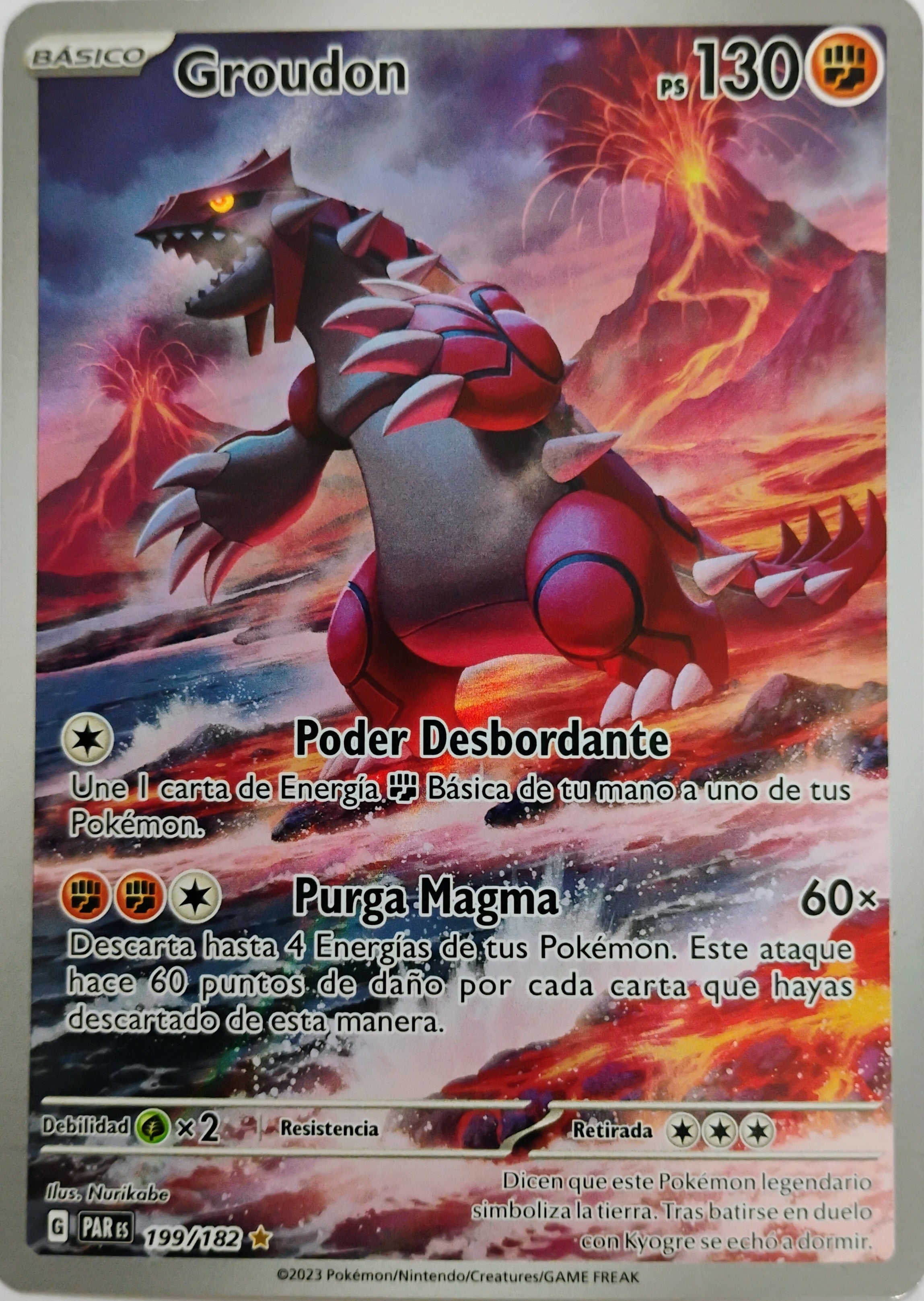 Pokémon tcg Groudon 199/182 Español