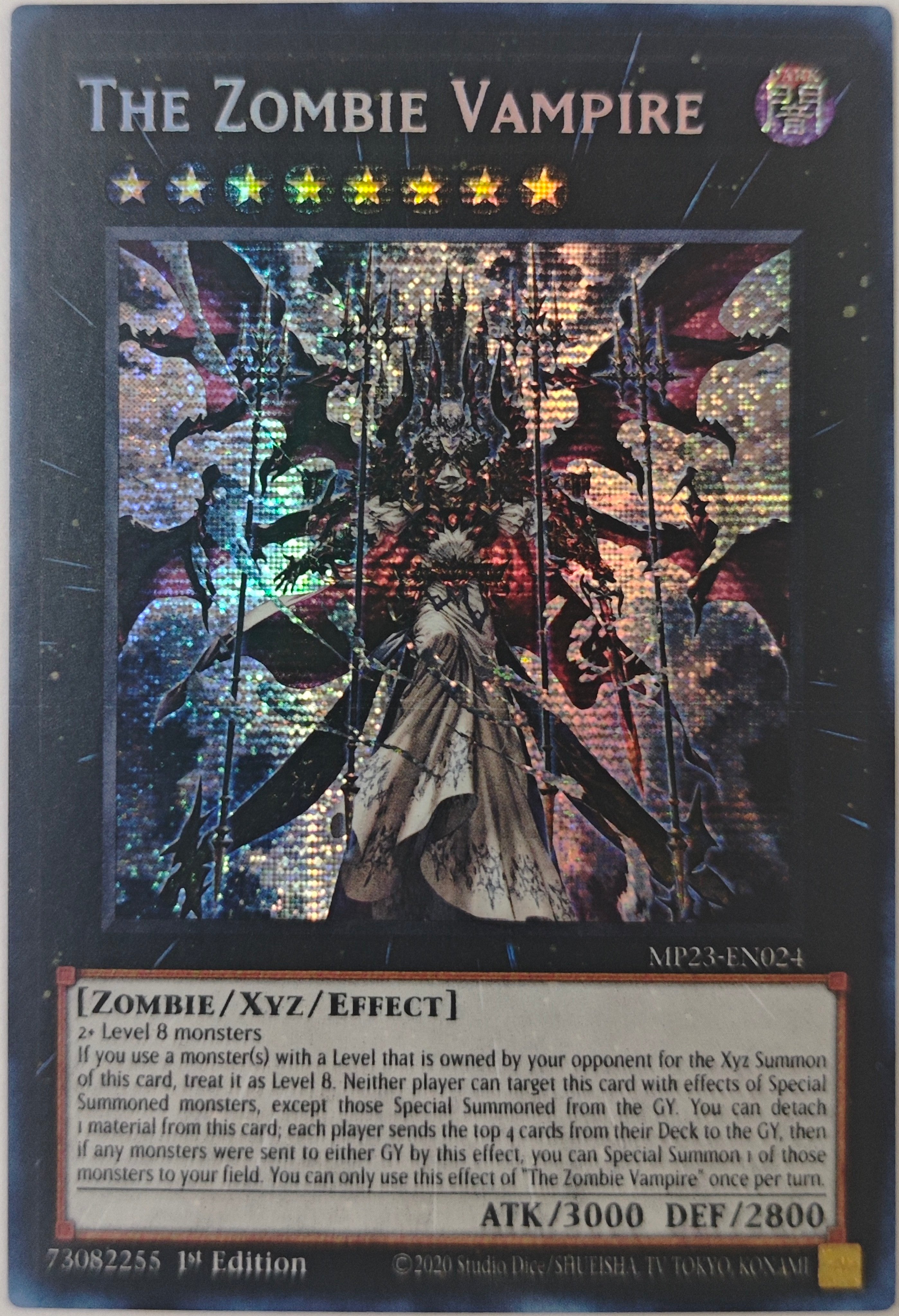Yugioh! The Zombie Vampire Mp23-En024 1st Edition Prismatic
