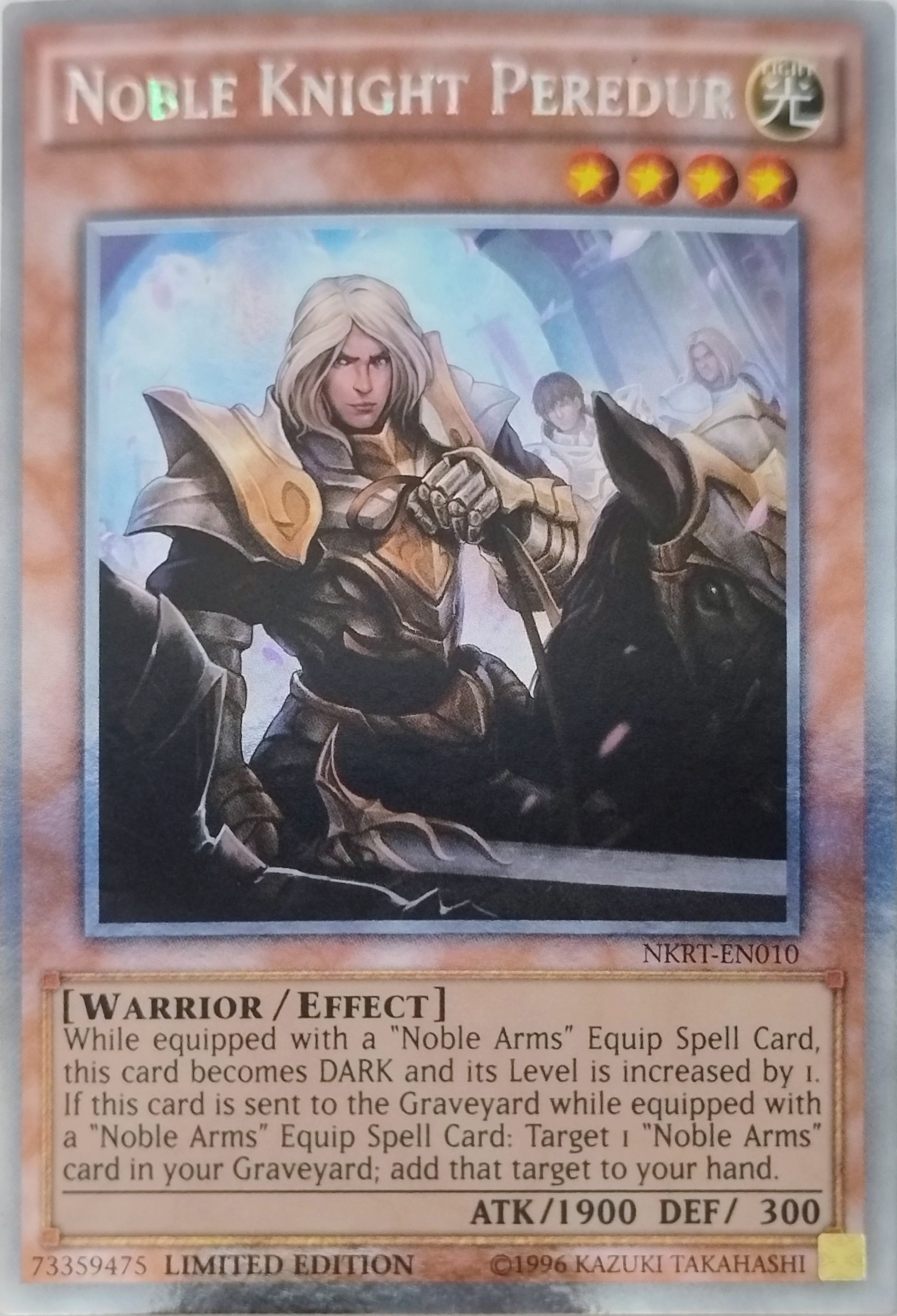 Yugioh! Noble Knight Peredur Nkrt-en010 Limited Edition Platinum