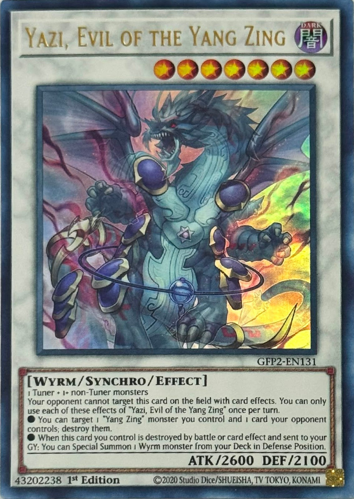 Yugioh! Yazi Evil Of The Yang Zing GFP2-EN131 1st Edition Ultra