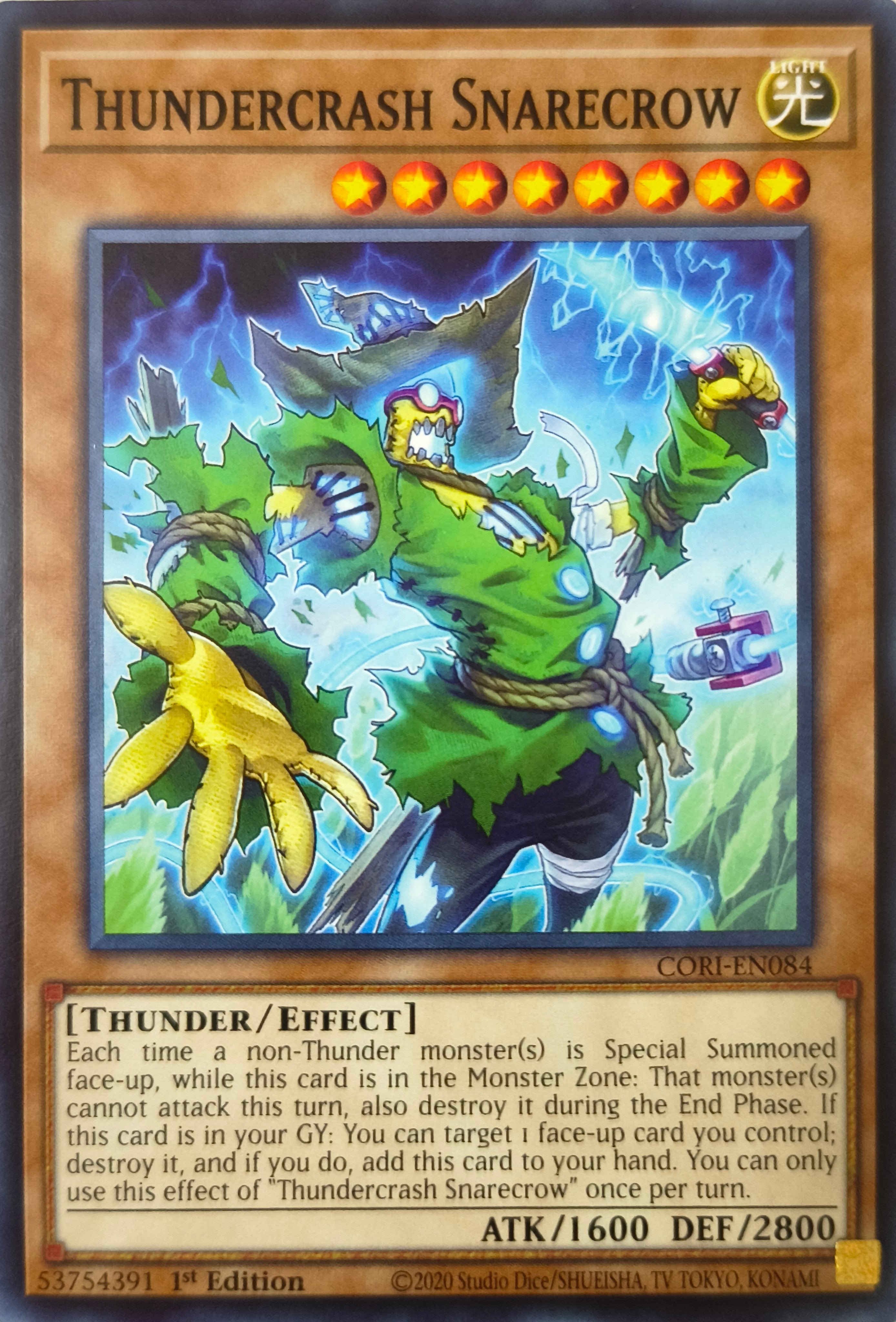 Yugioh! Thundercrash Snarecrow Cori-en084 1st Edition