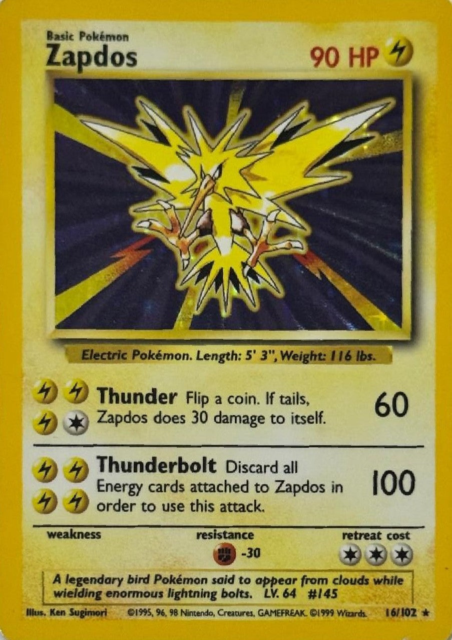 Pokémon Tcg Zapdos 16/102 Holo